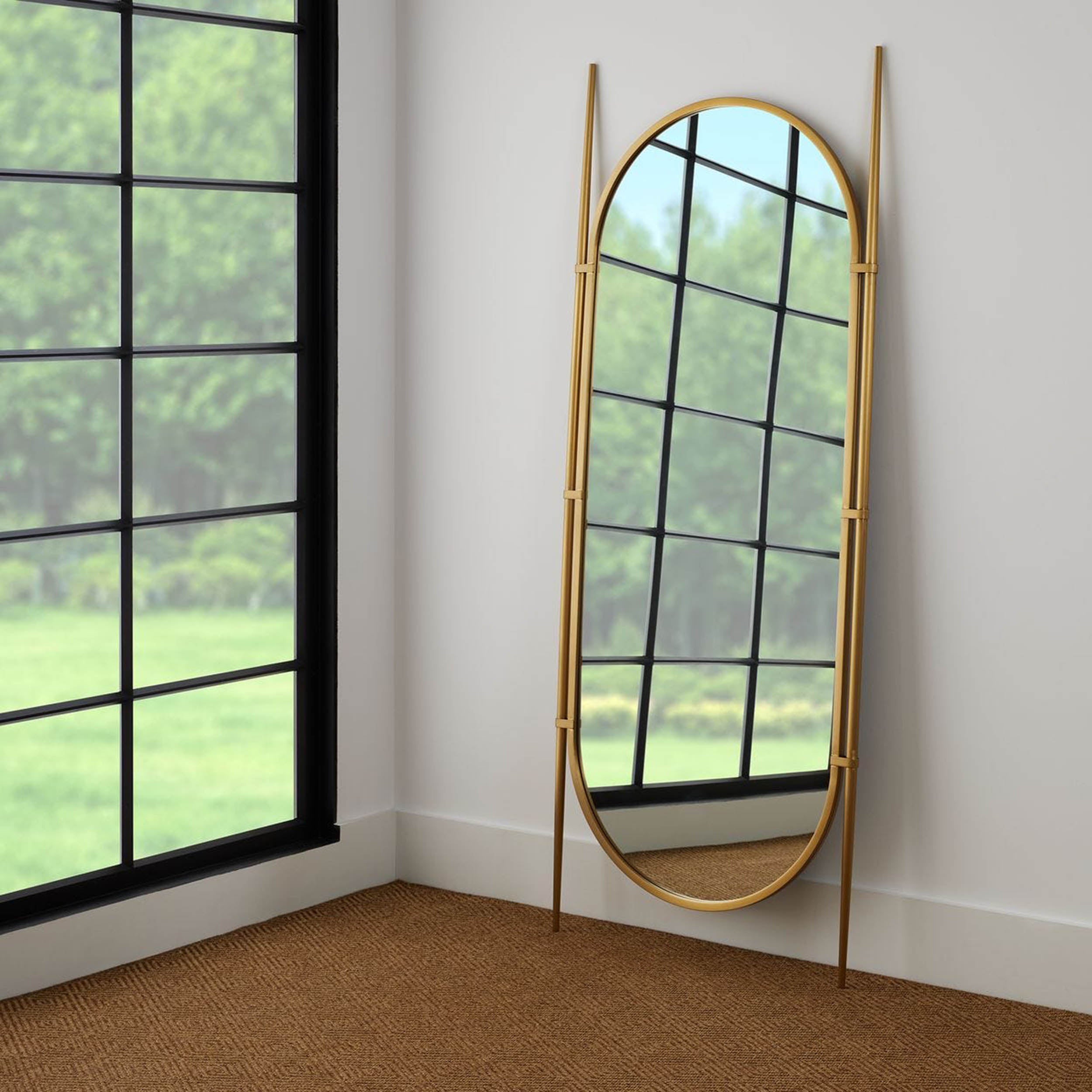Stick To It Floor Mirror, Gold