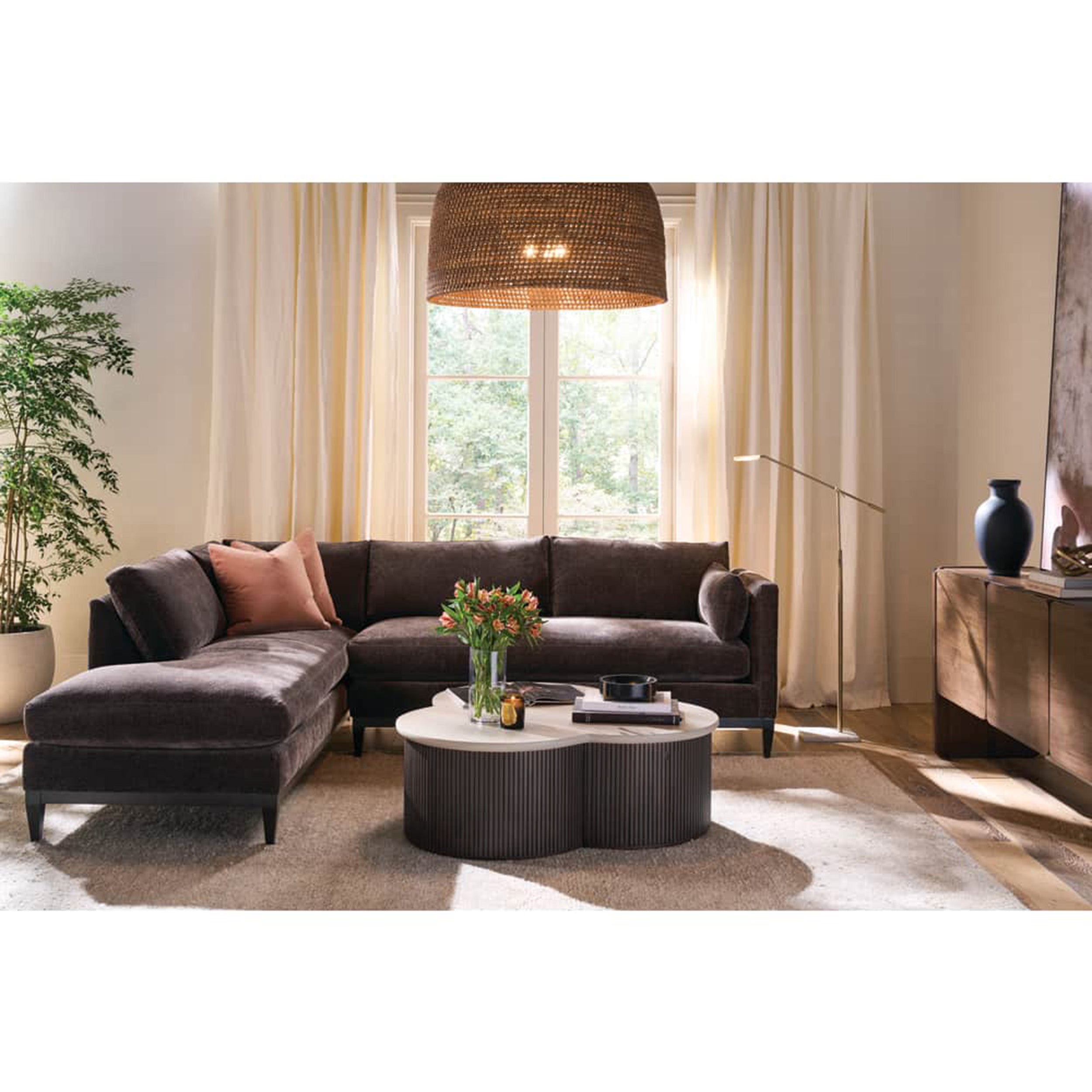 Kindred Fossil Cocktail Table, Godiva