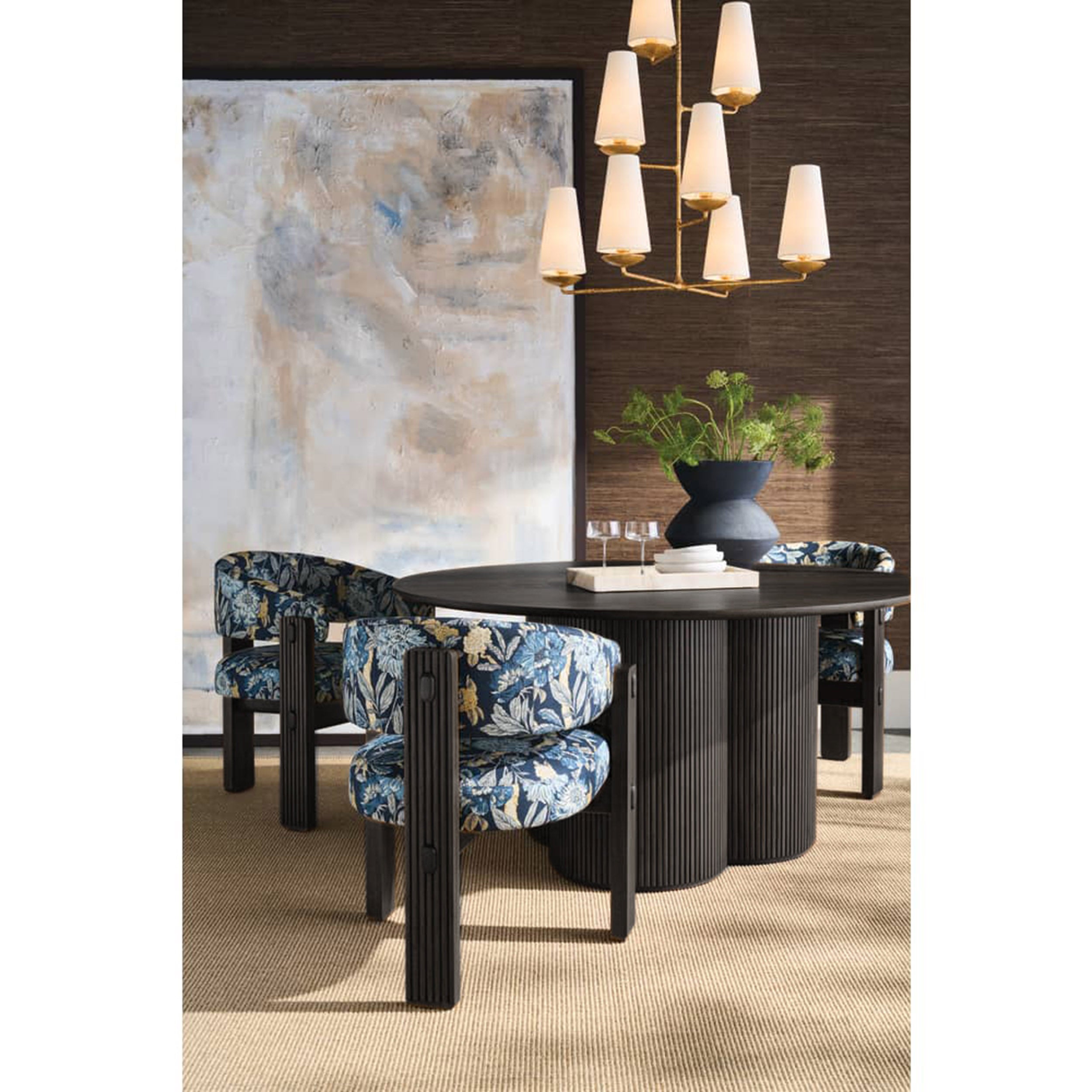 Kindred Round Dining Table, Godiva