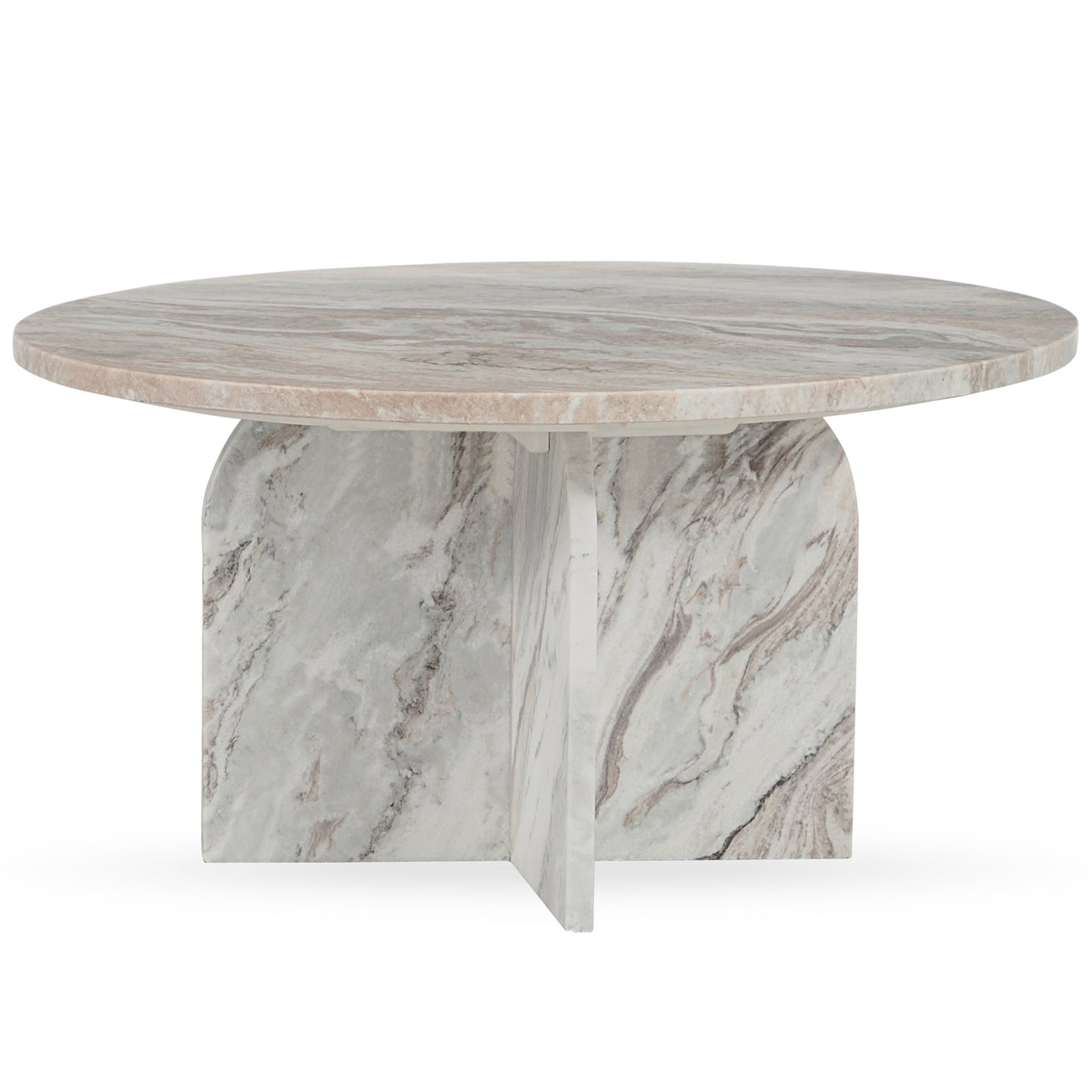 Reilly Round Coffee Table, Rusty Gray