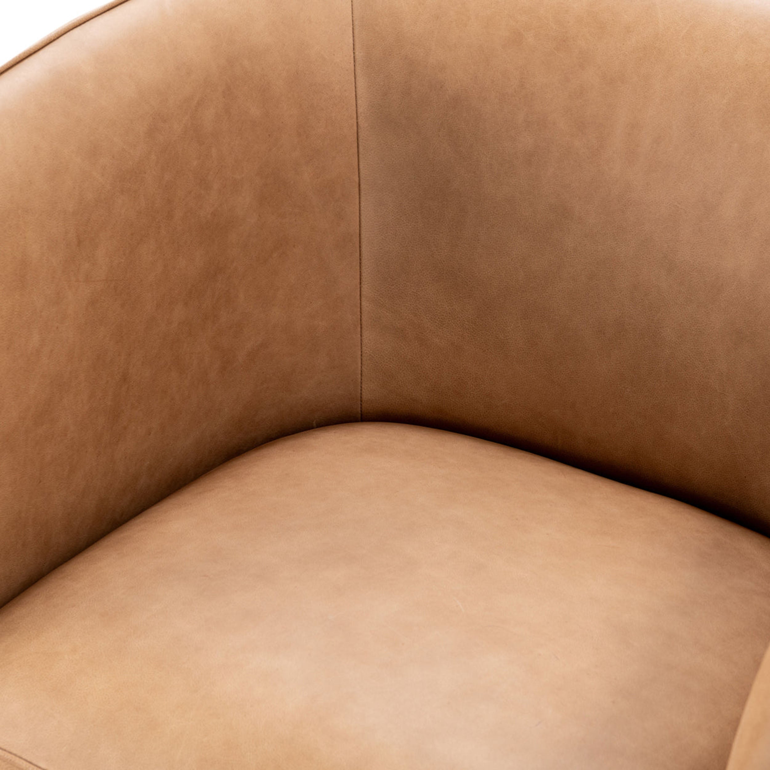 Rinner Leather Accent Chair, Tan