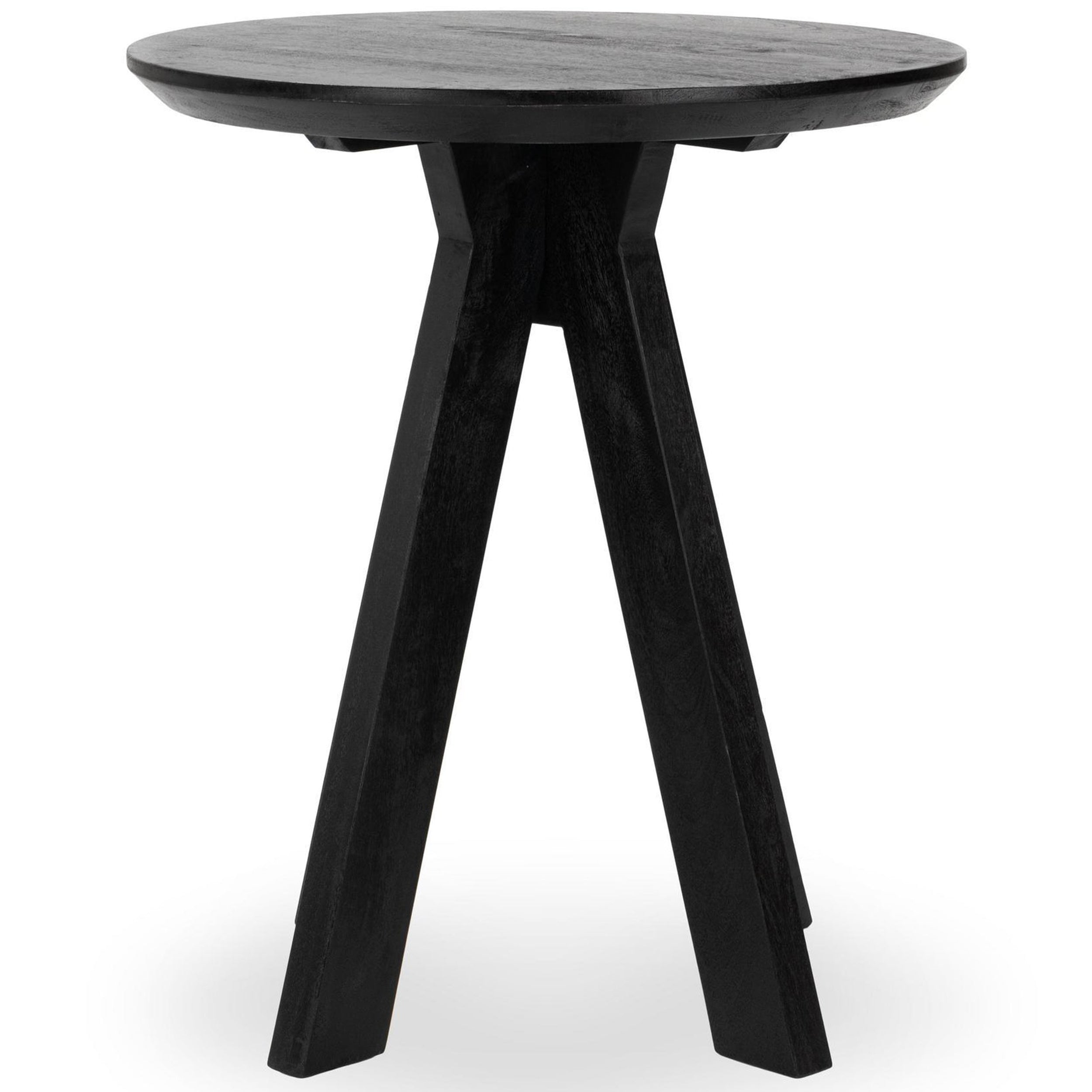 Rodrigo Solid Wood Round Counter Table, Black