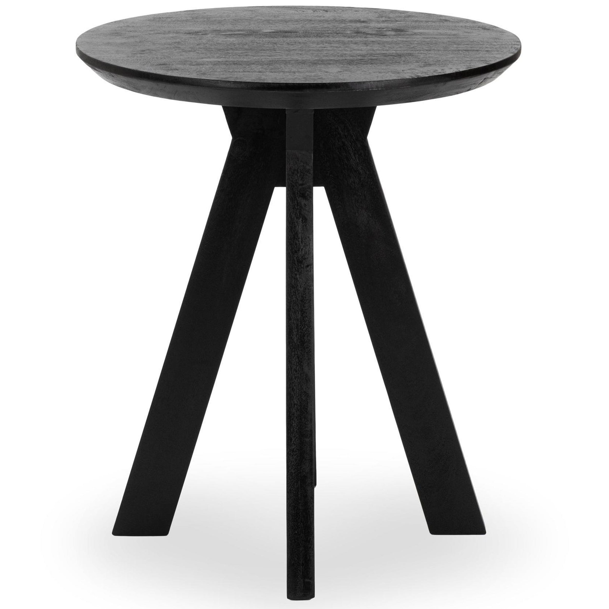 Rodrigo Solid Wood Round Counter Table, Black