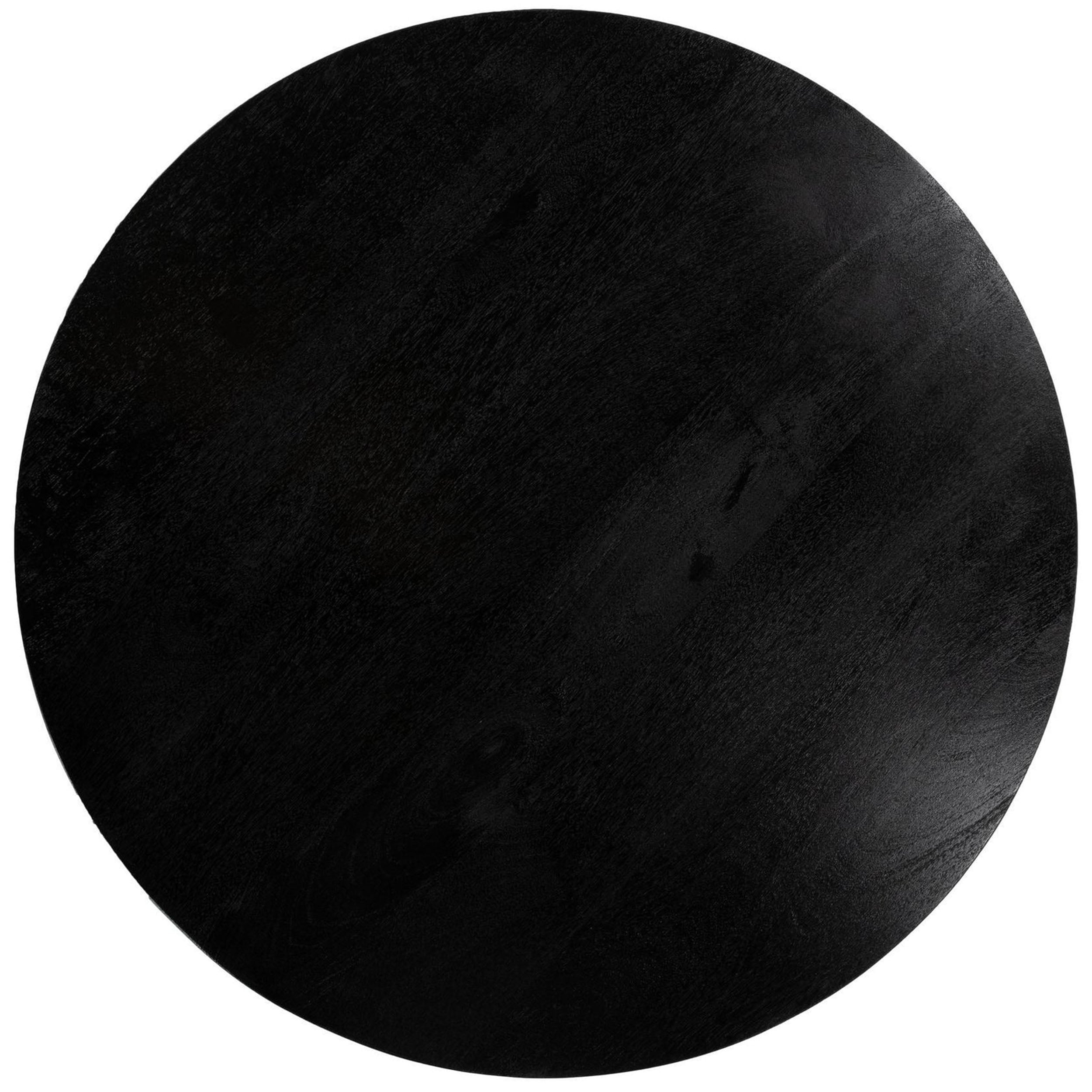 Rodrigo Solid Wood Round Counter Table, Black