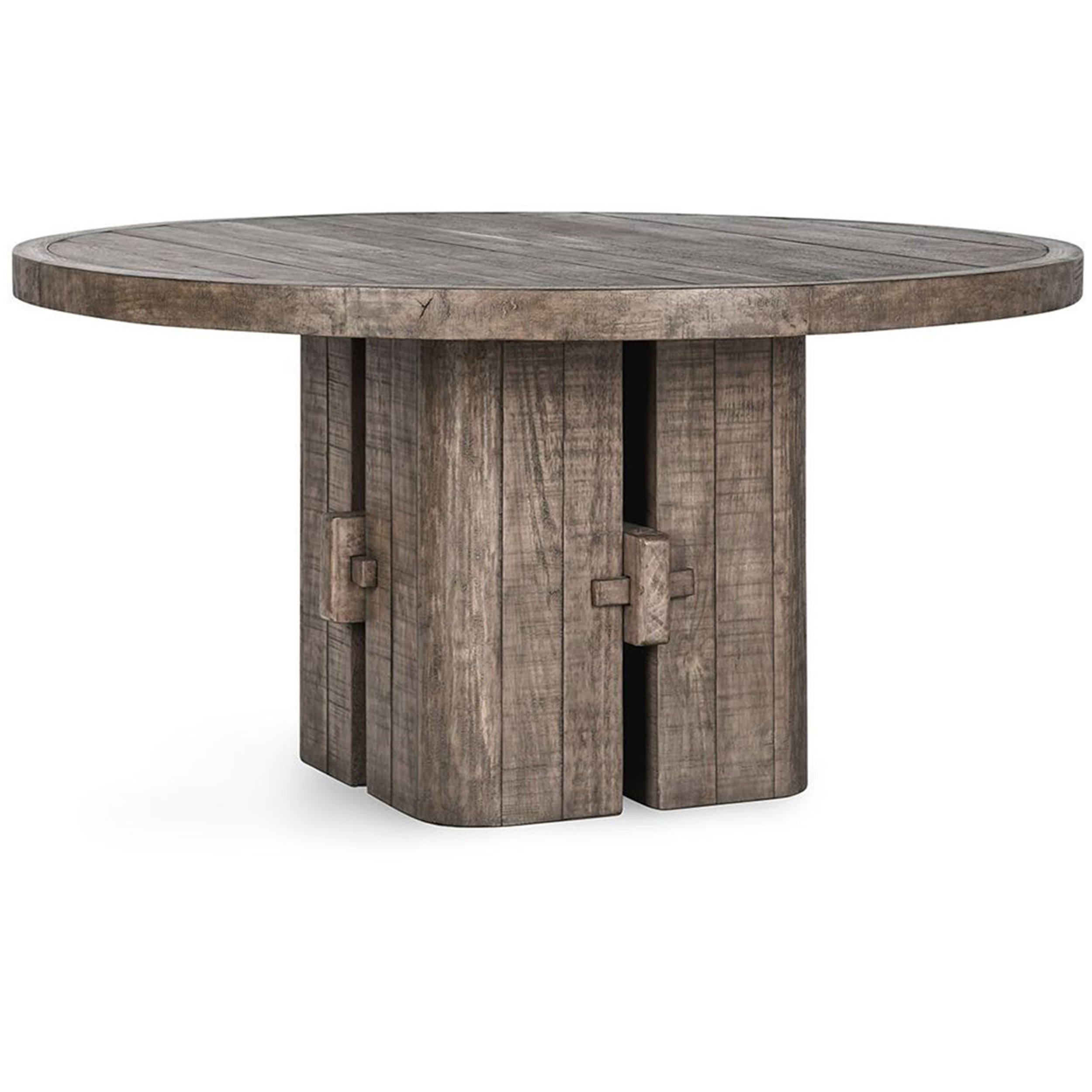 Rosemount Round Dining Table, Aged Brown