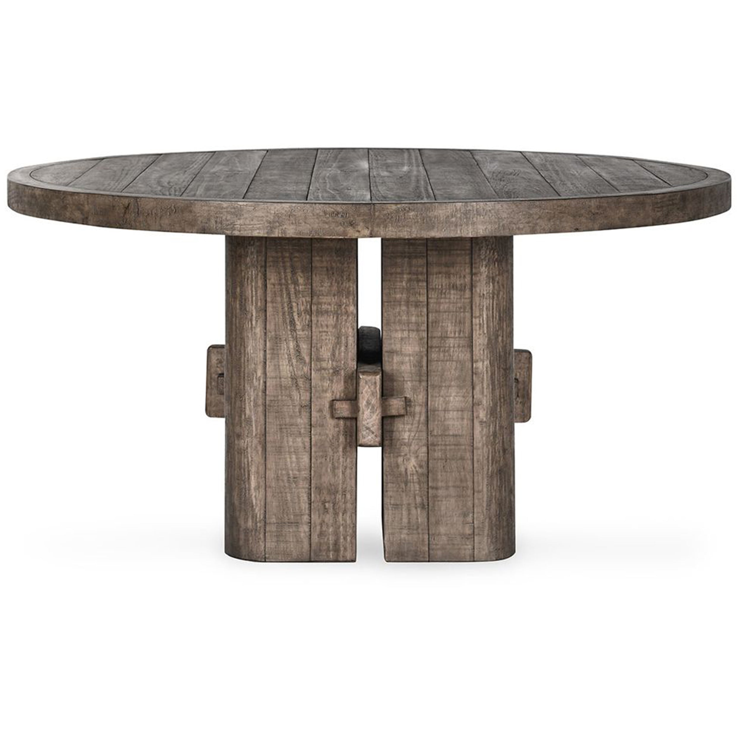 Rosemount Round Dining Table, Aged Brown