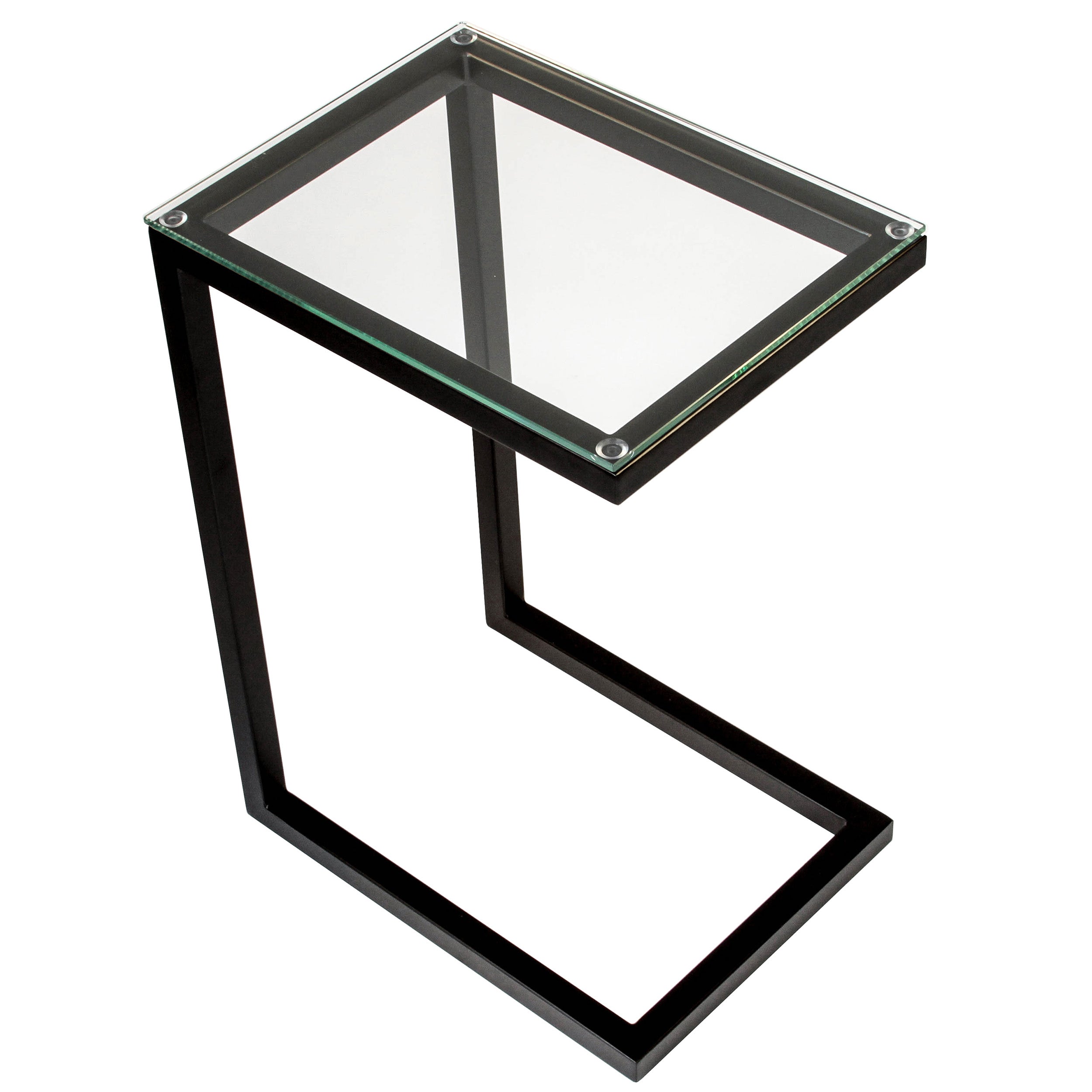 Safari Cee ST007-GLS00 Occasional Table, Clear/Black