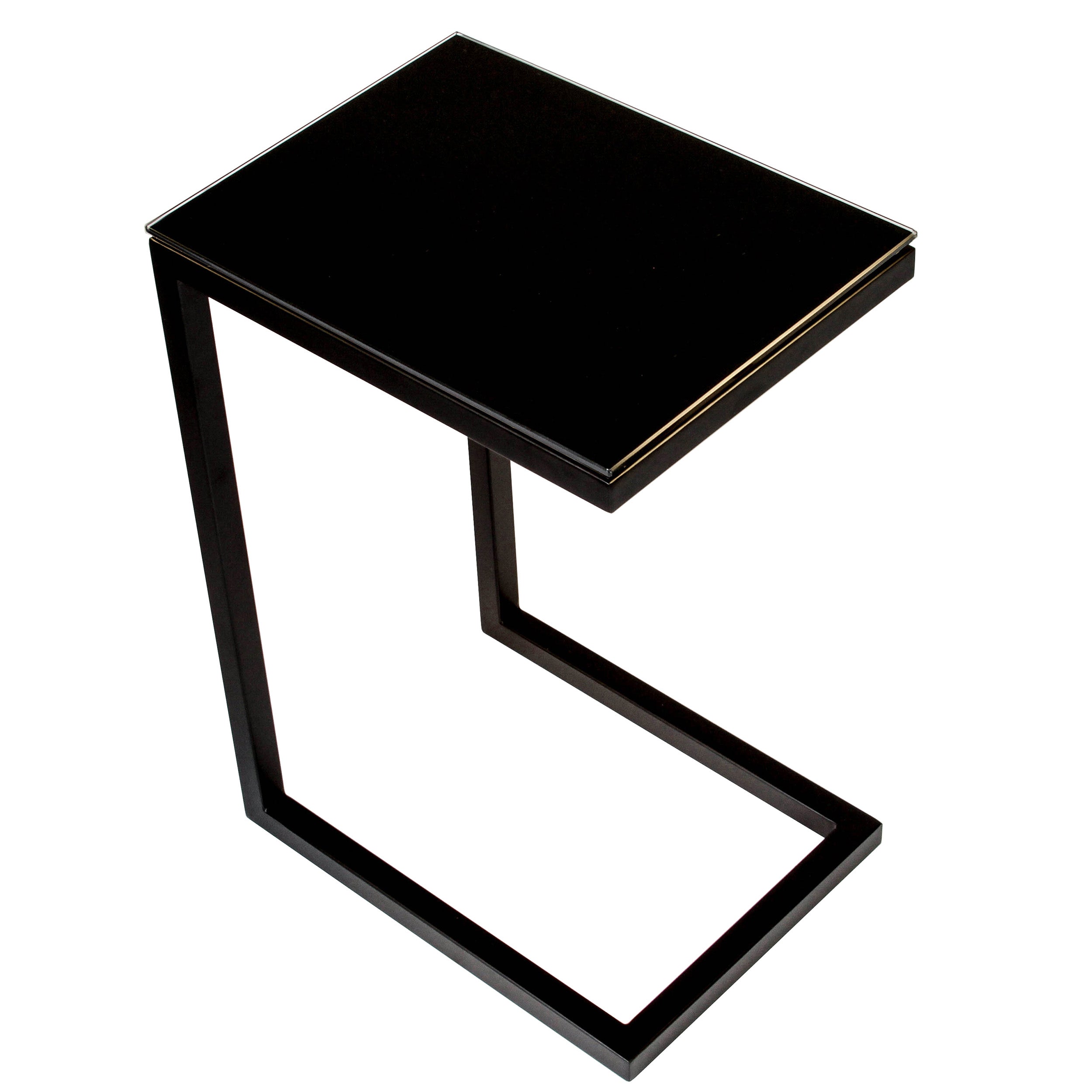 Safari Cee ST007-GLS02 Occasional Table, Black/Black