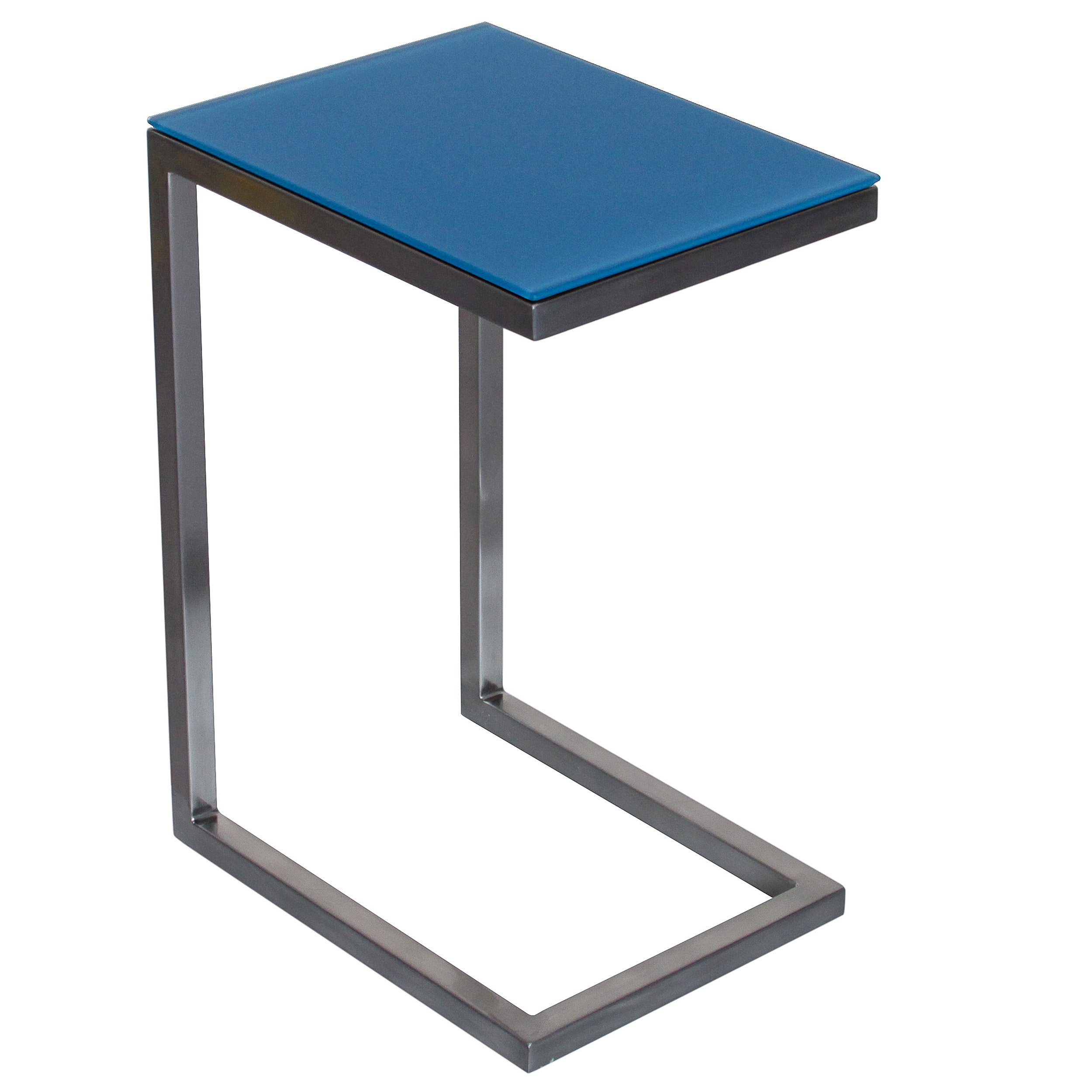Safari Cee ST007-GPM17 Occasional Table, Blue Acid/Satin Nickel