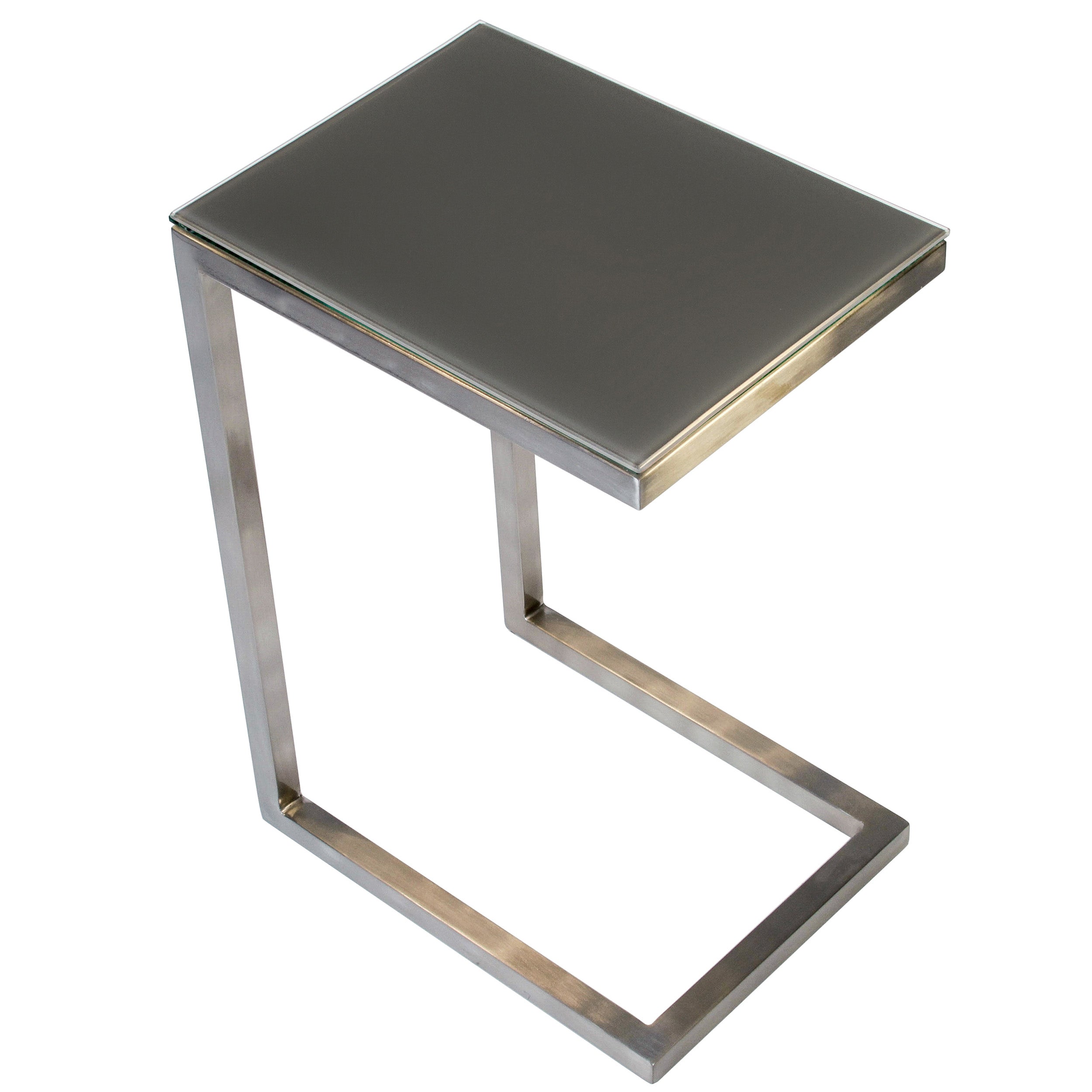 Safari Cee ST007-GPM24 Occasional Table, Grey Acid/Satin Nickel