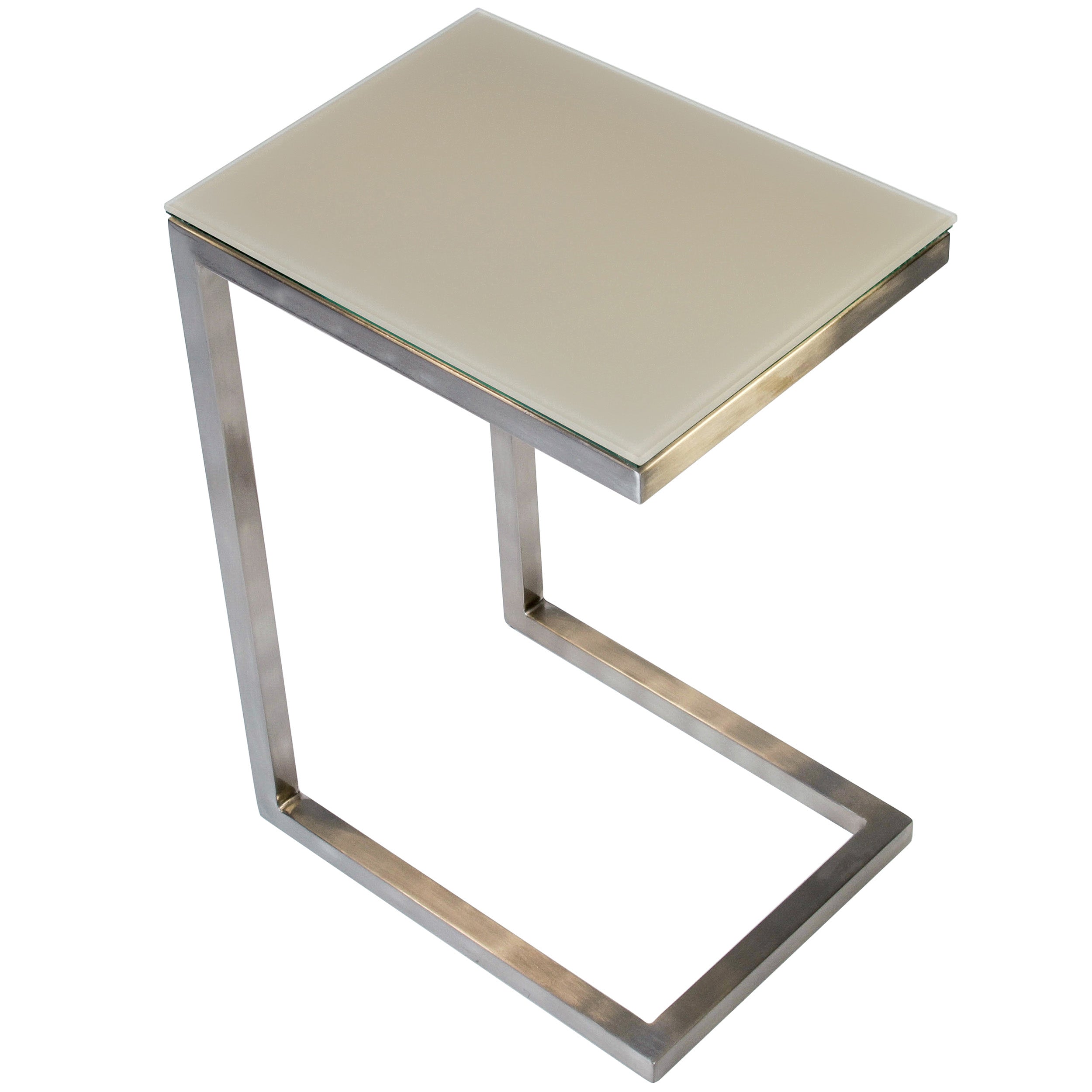 Safari Cee ST007-GPM29 Occasional Table, Latte Acid/Satin Nickel