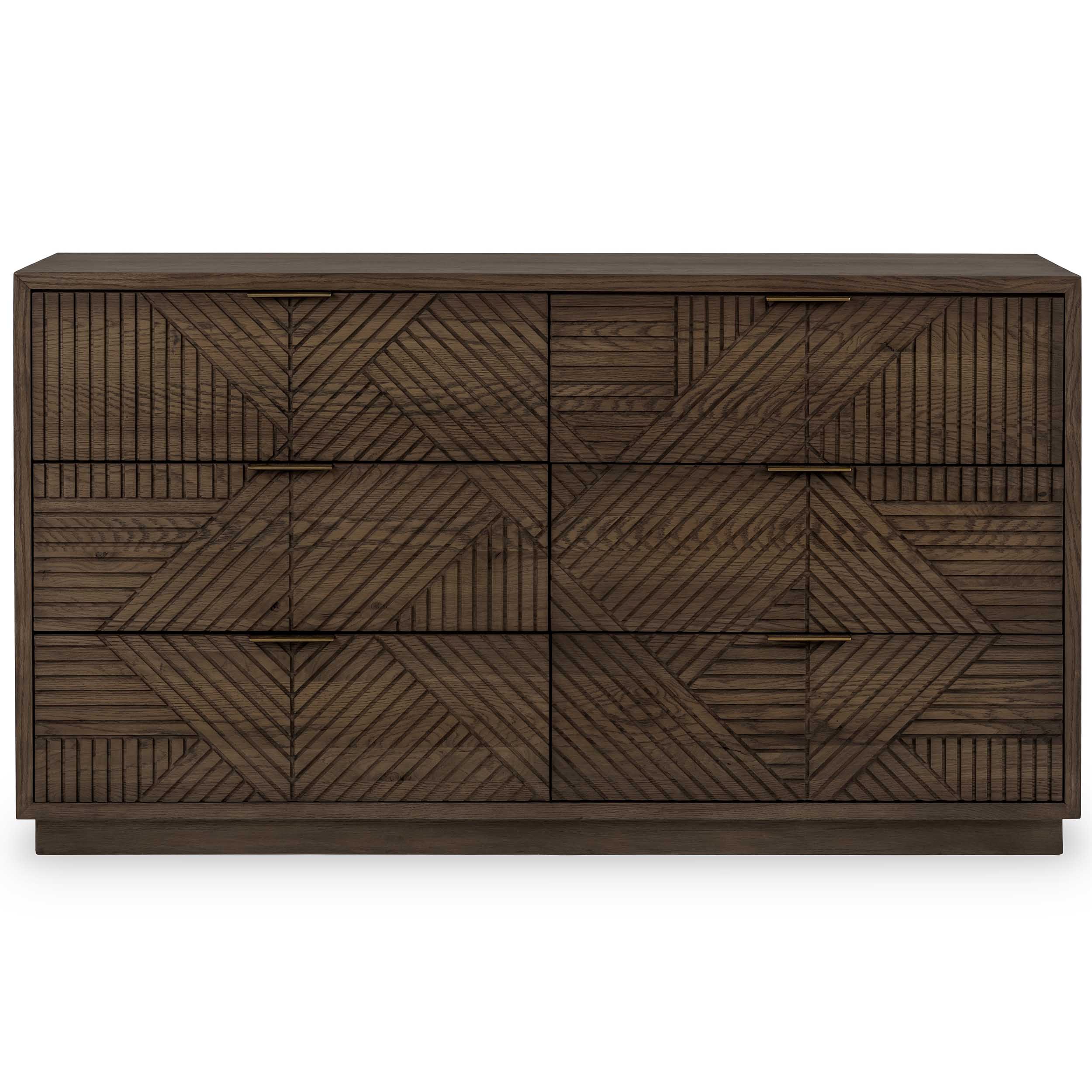 Santa Clara Solid Wood 6Dwr Dresser, Toasted Brown