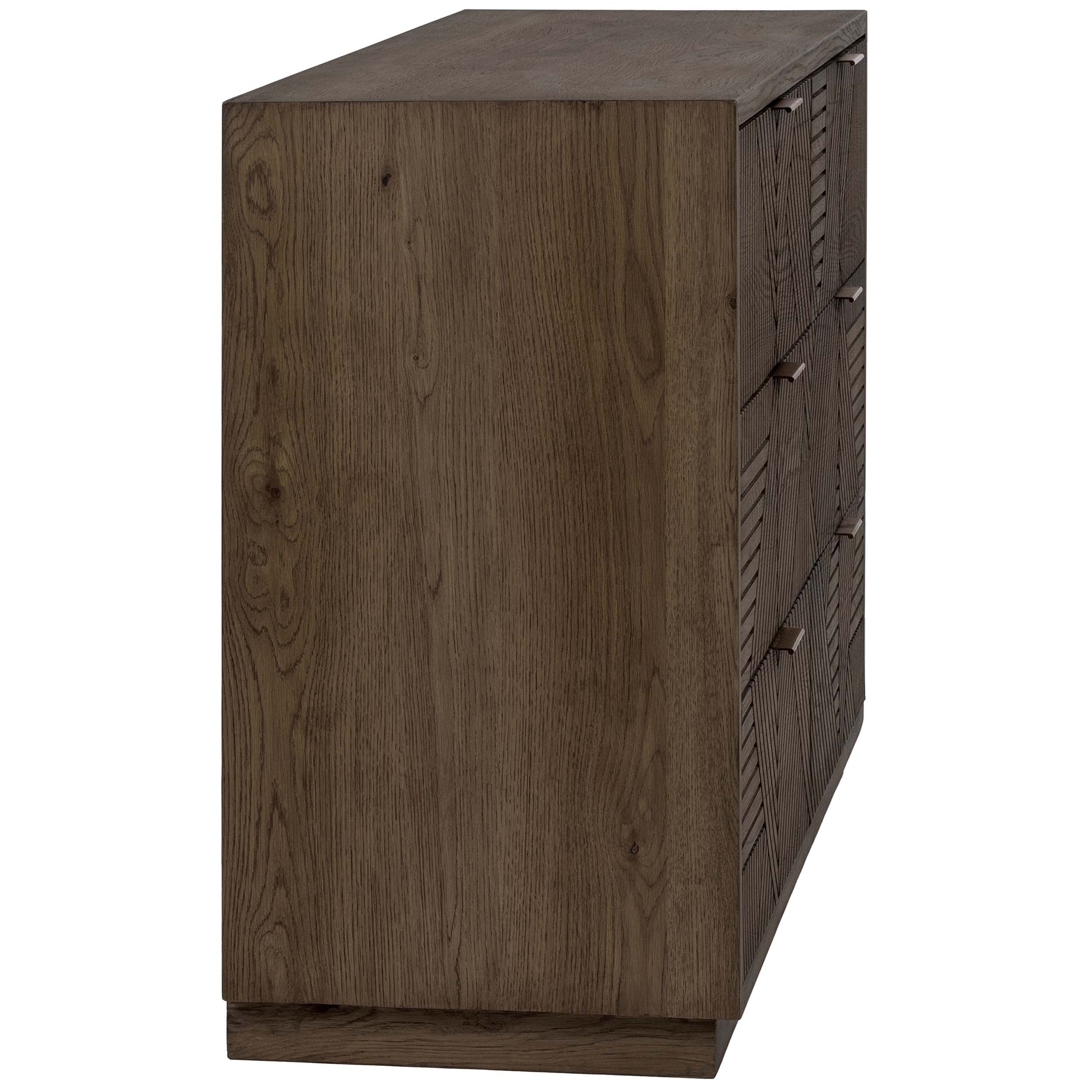 Santa Clara Solid Wood 6Dwr Dresser, Toasted Brown