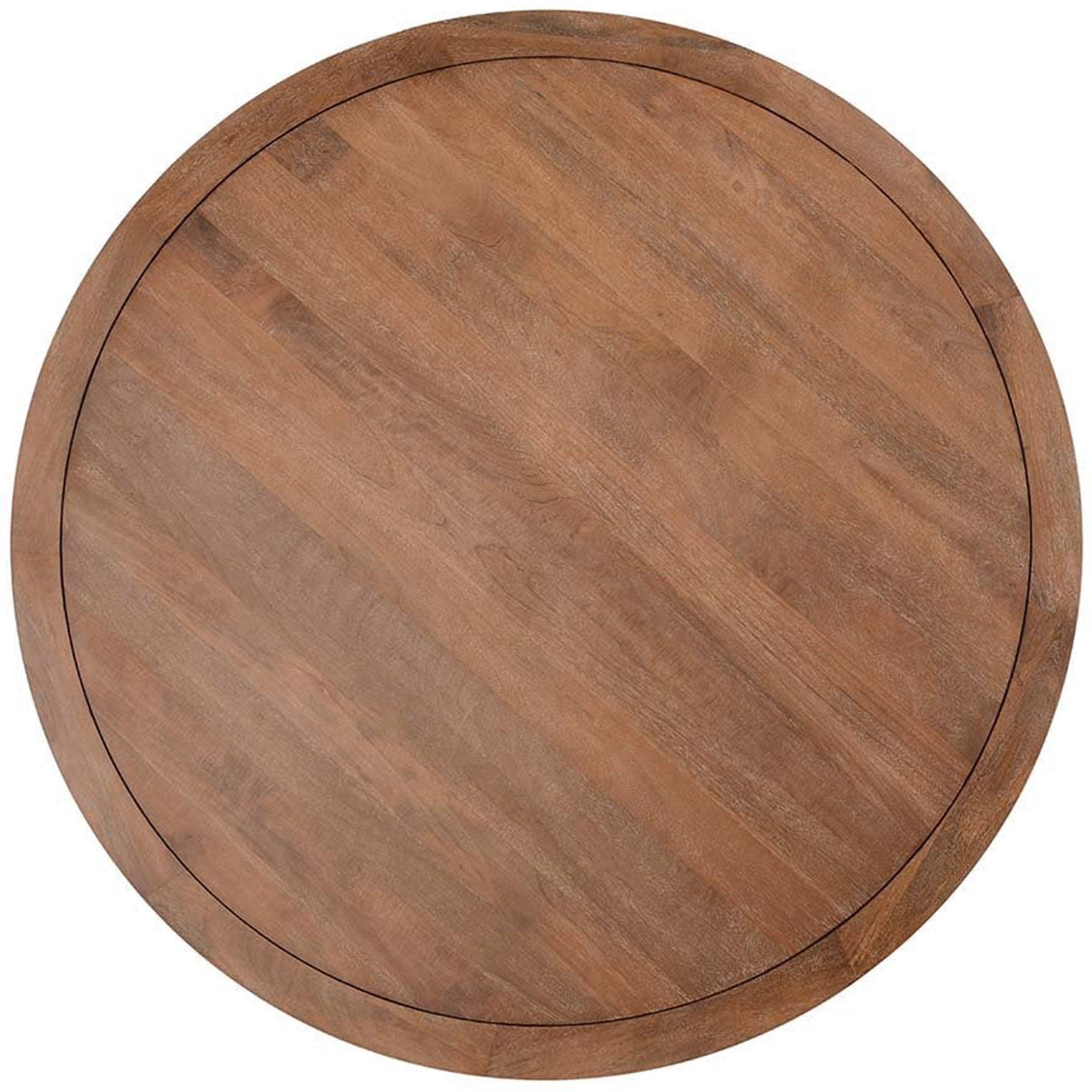 Selena Round Dining Table, Hickory Brown