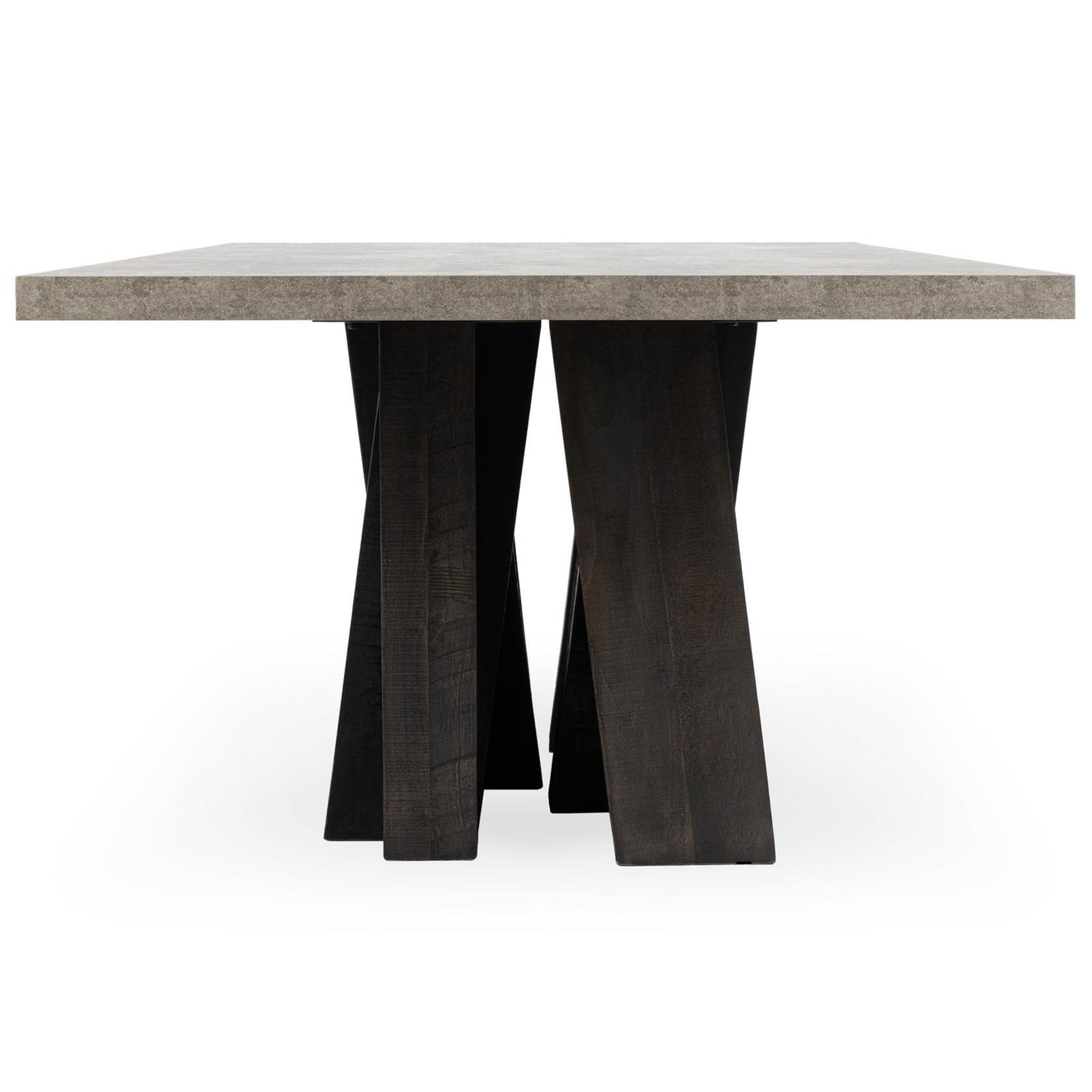Simone Dining Table, Olive Brown