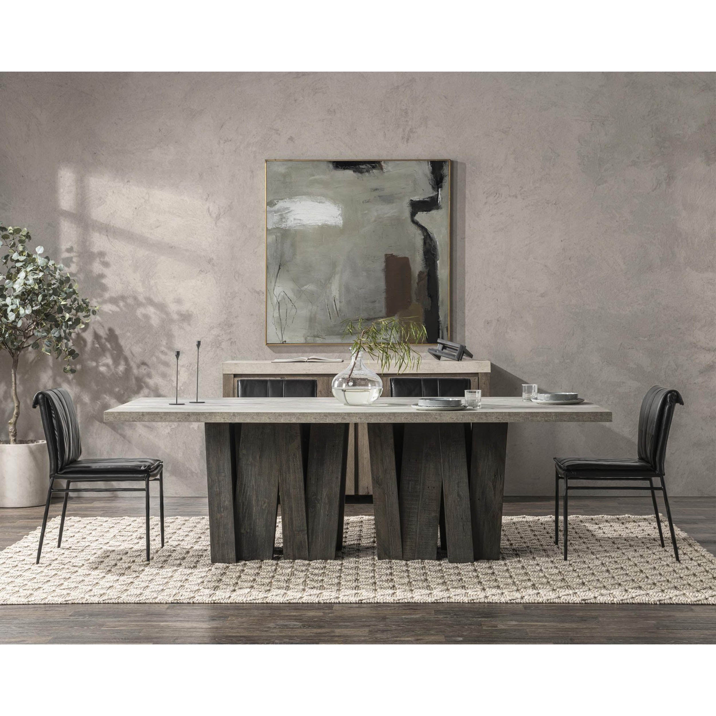 Simone Dining Table, Olive Brown