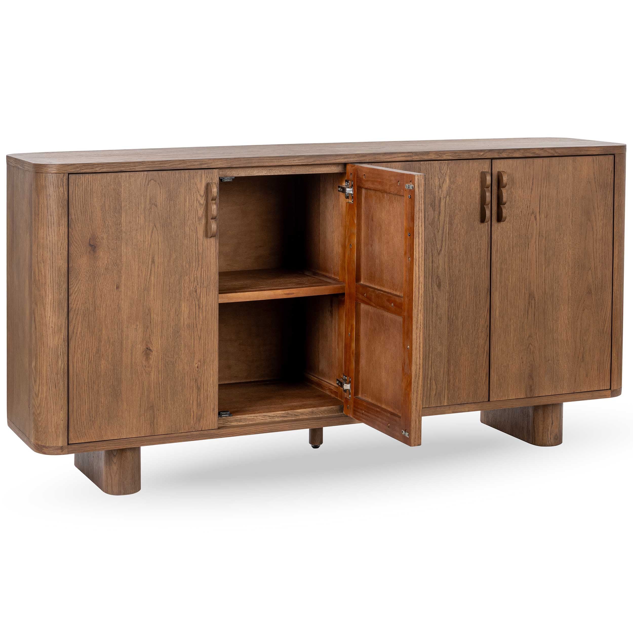 Tacoma Solid Wood 4Dr Buffet, Tawny Brown