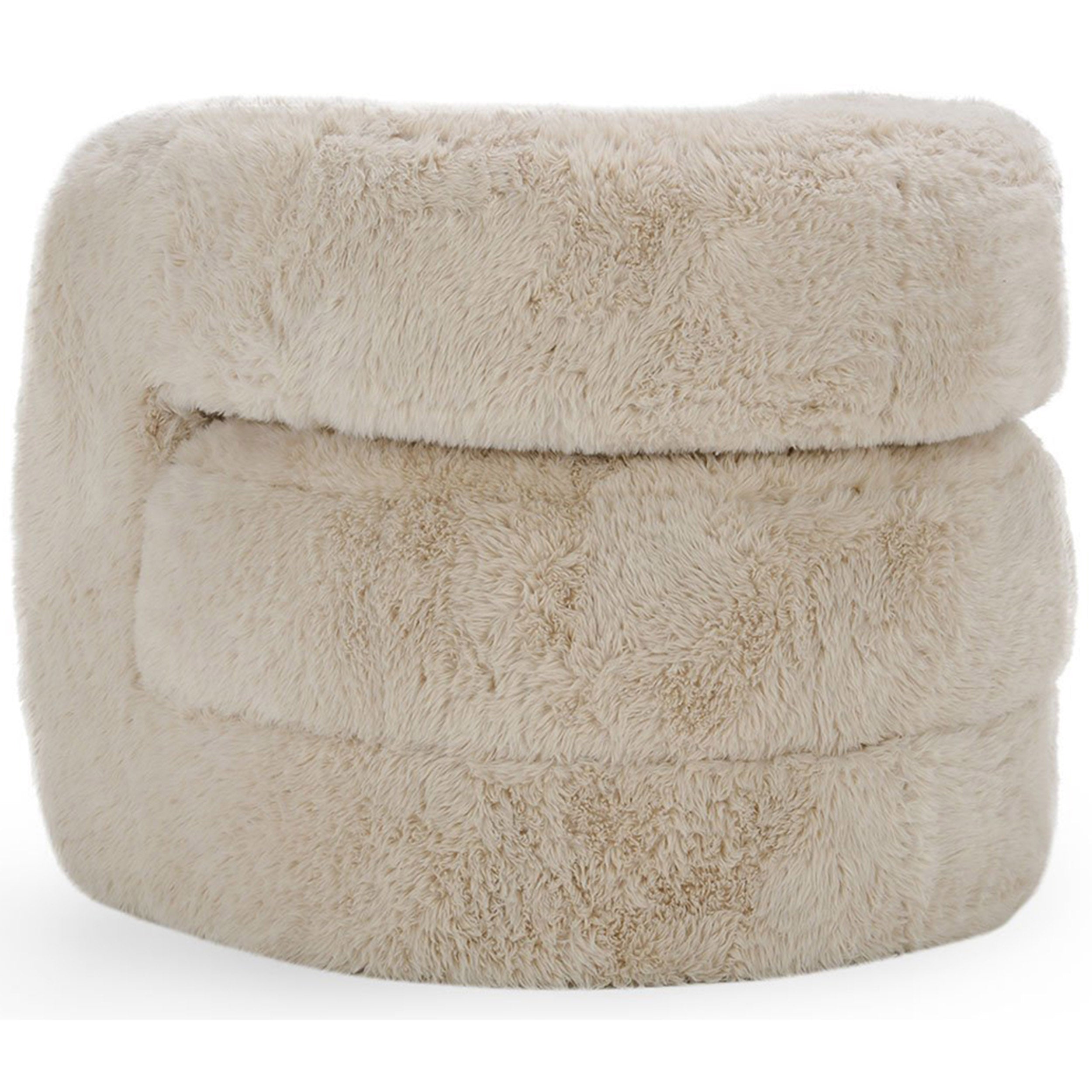 Teddy Plush Accent Chair, Beige
