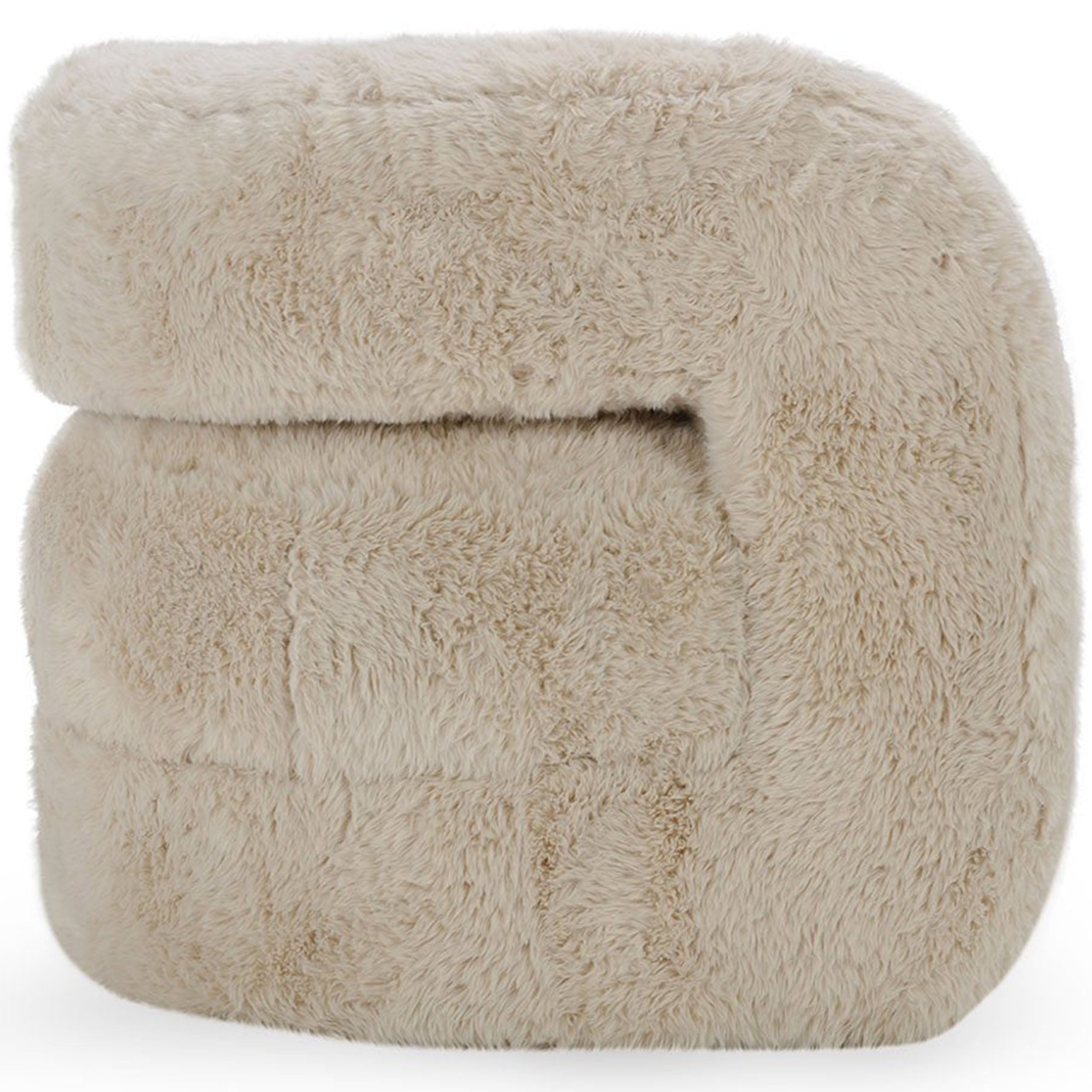 Teddy Plush Accent Chair, Beige