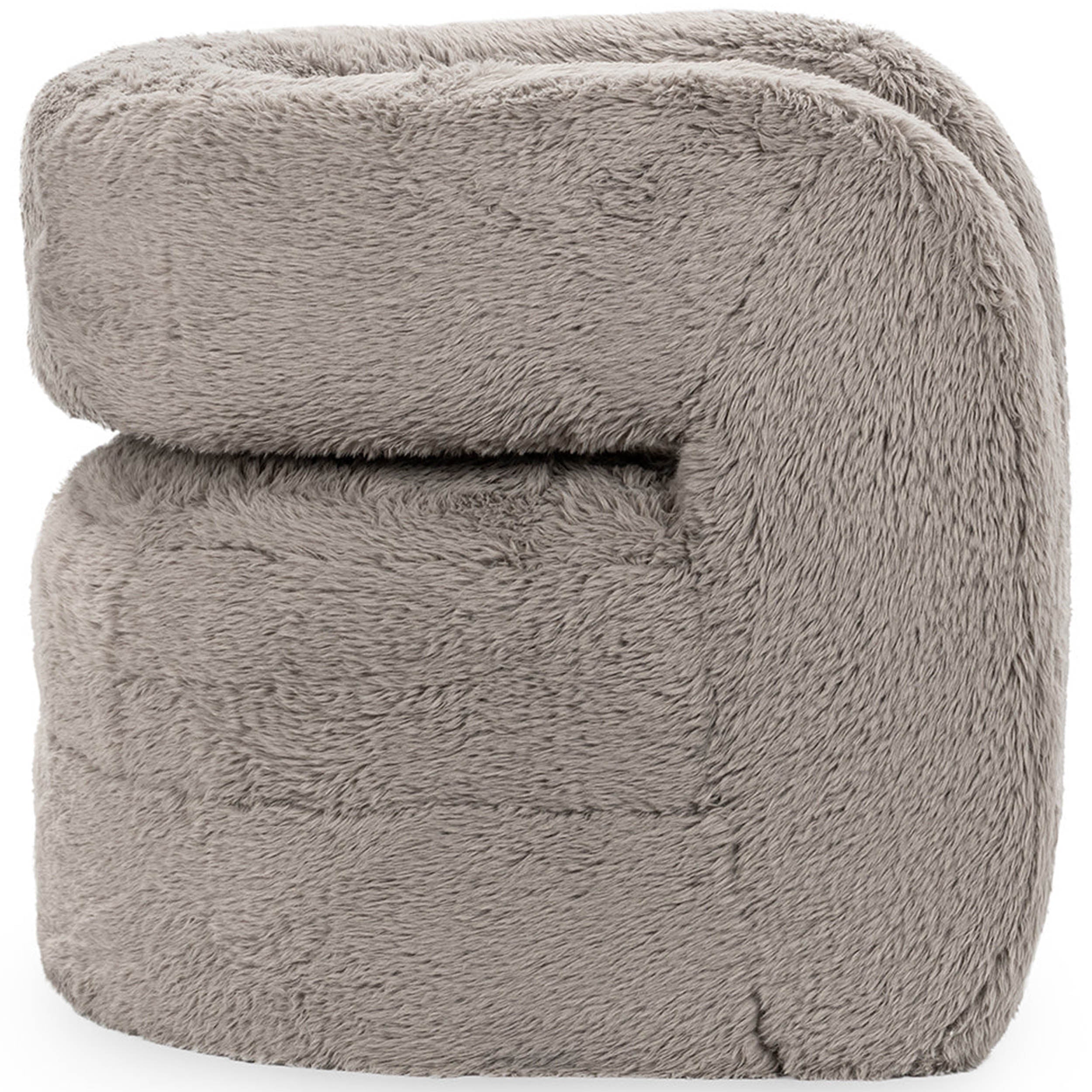 Teddy Plush Accent Chair, Granite