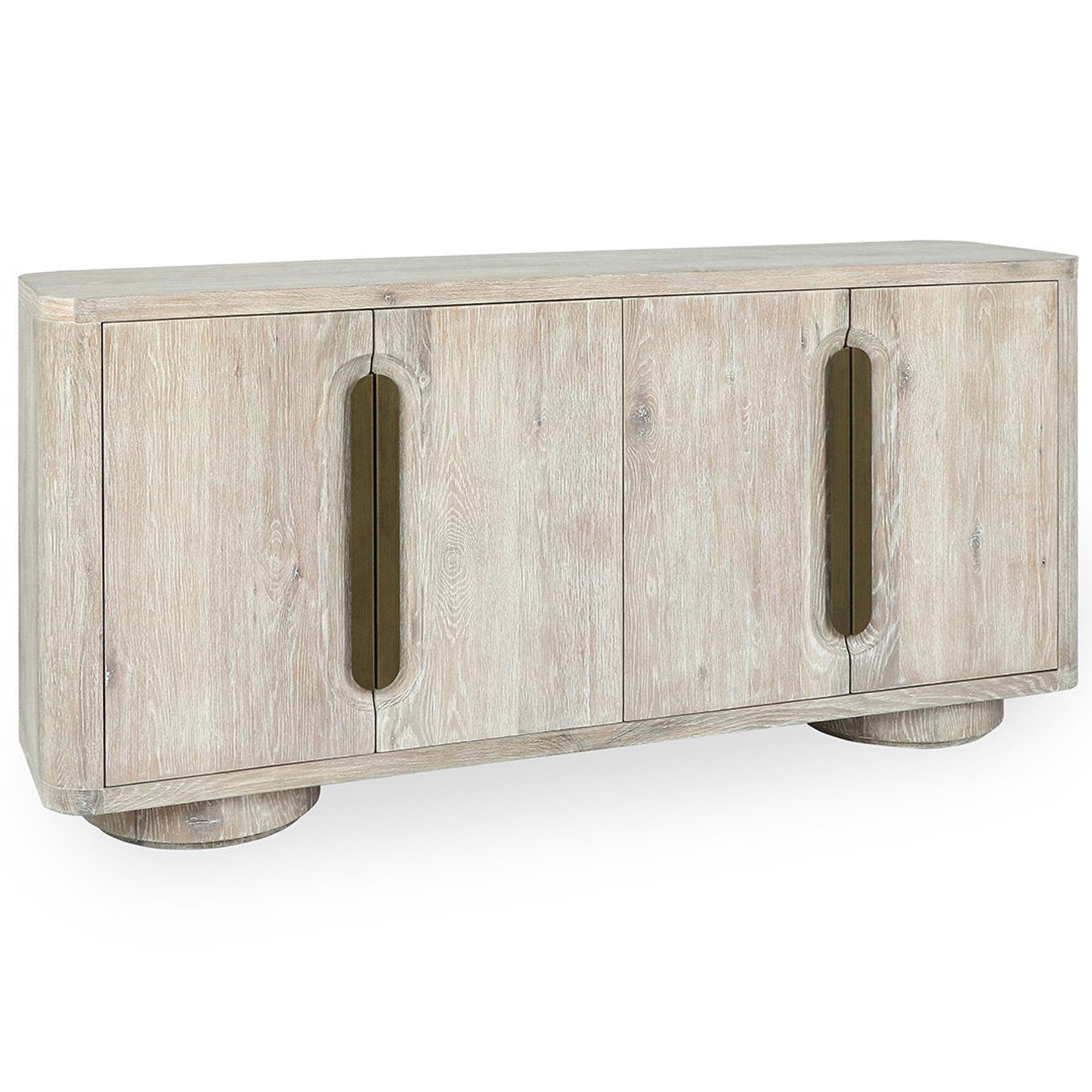 Tiber Solid Wood 4Dr Buffet, Cream Washed
