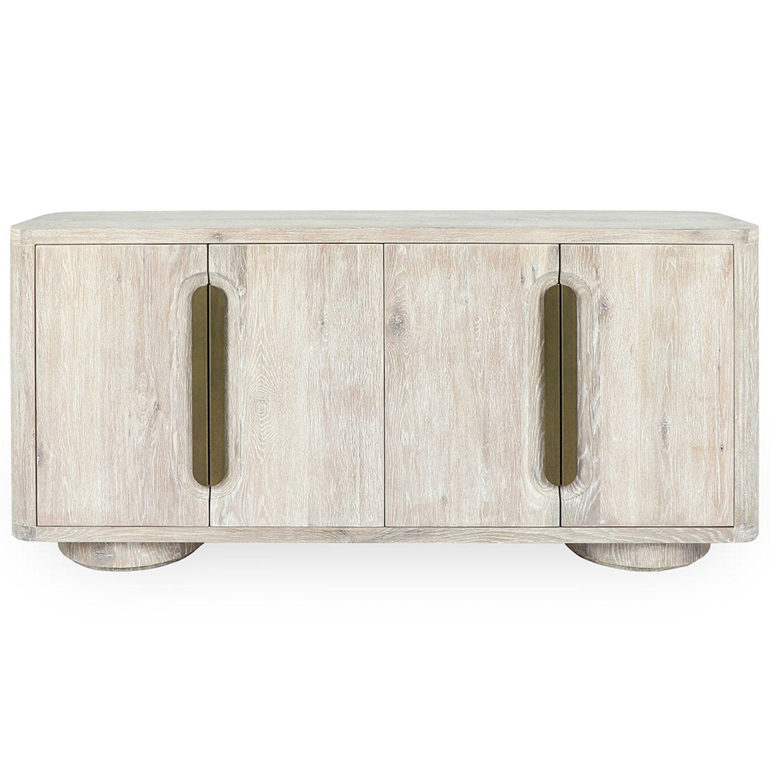 Tiber Solid Wood 4Dr Buffet, Cream Washed