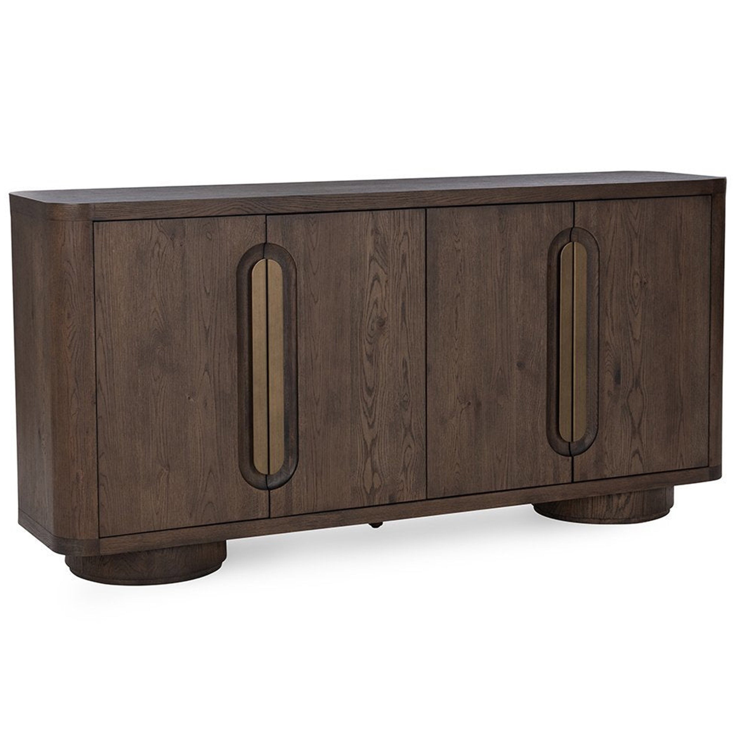 Tiber Solid Wood 4Dr Buffet, Toasted Brown