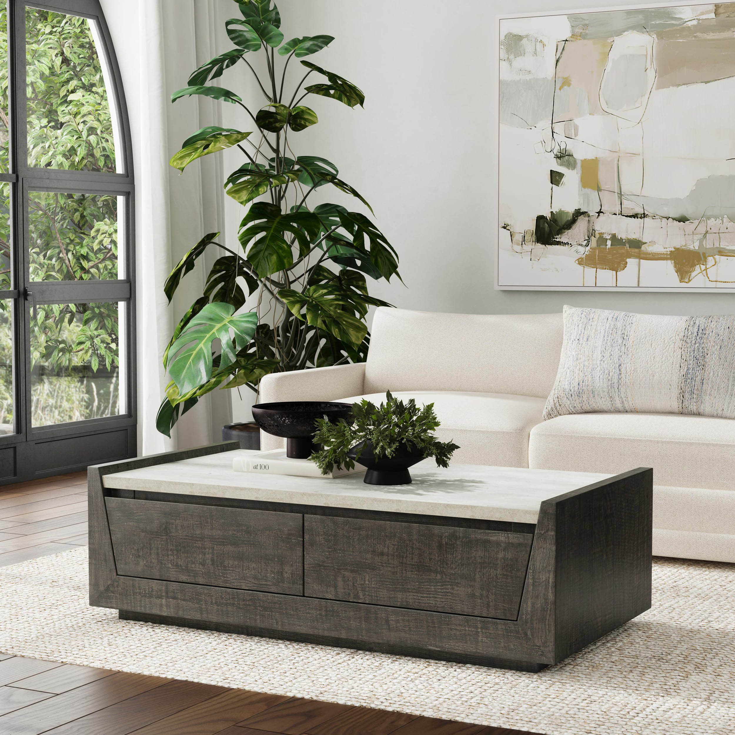 Tori Coffee Table, Antique Gray
