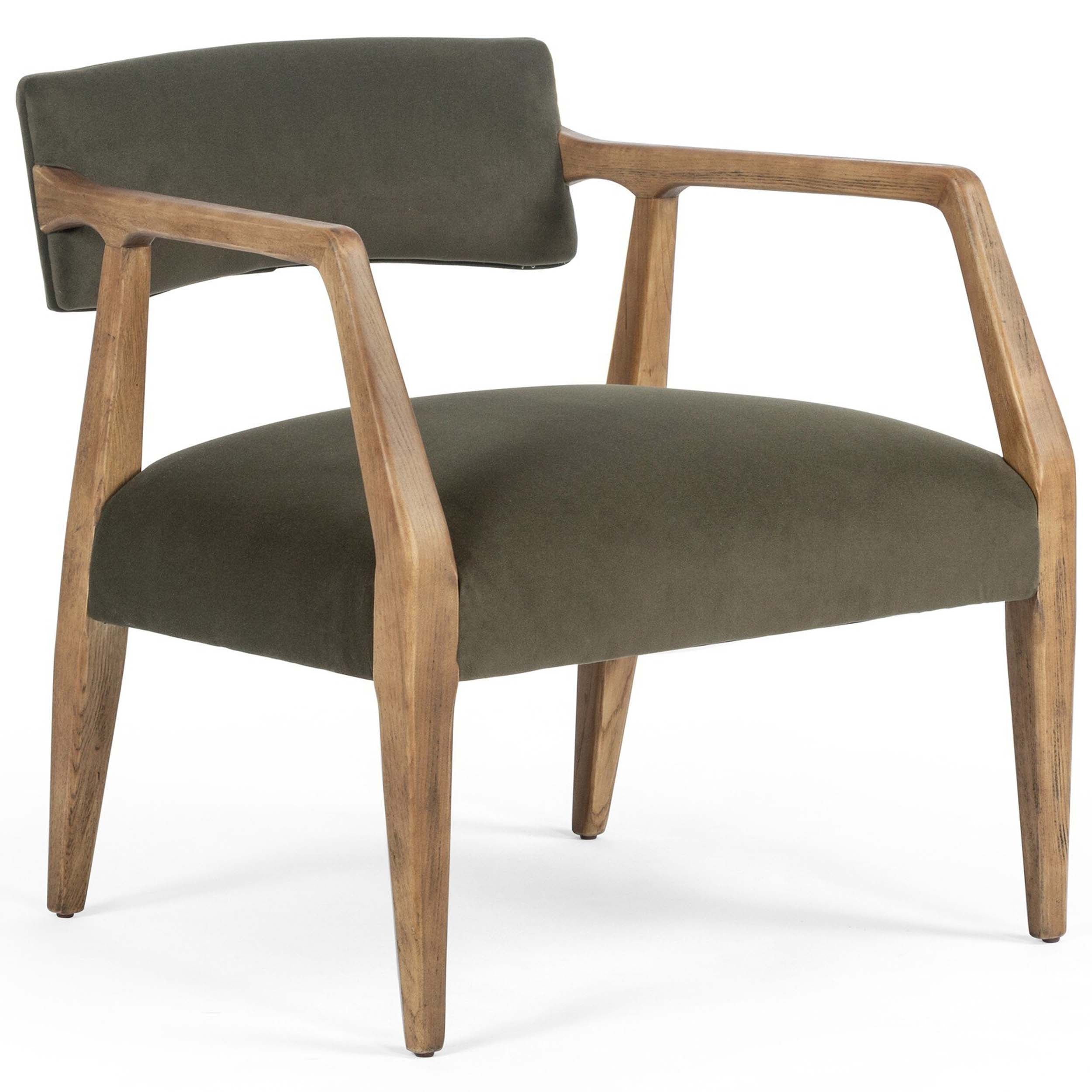 Tyler Armchair, Modern Velvet Loden