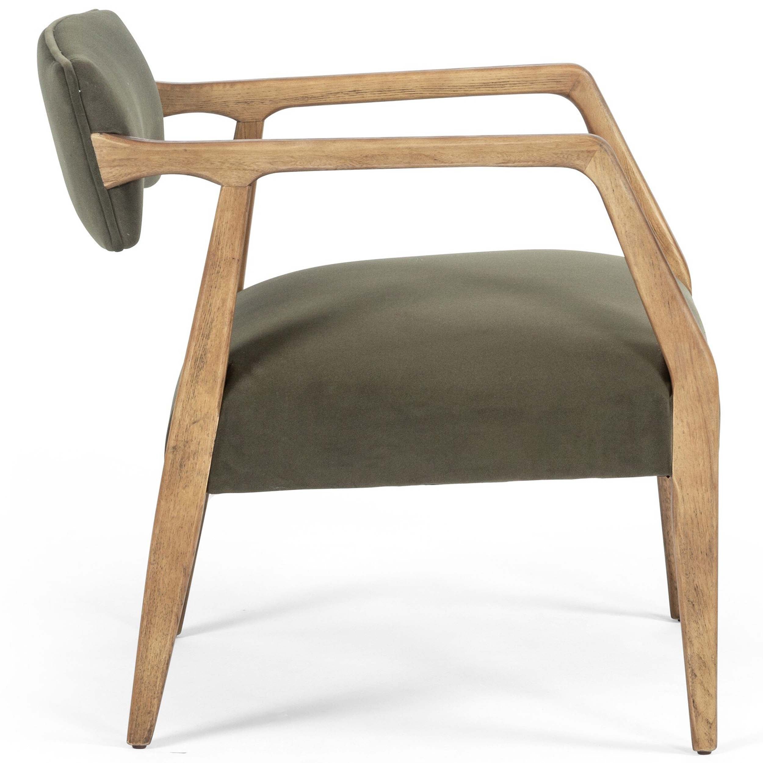 Tyler Armchair, Modern Velvet Loden