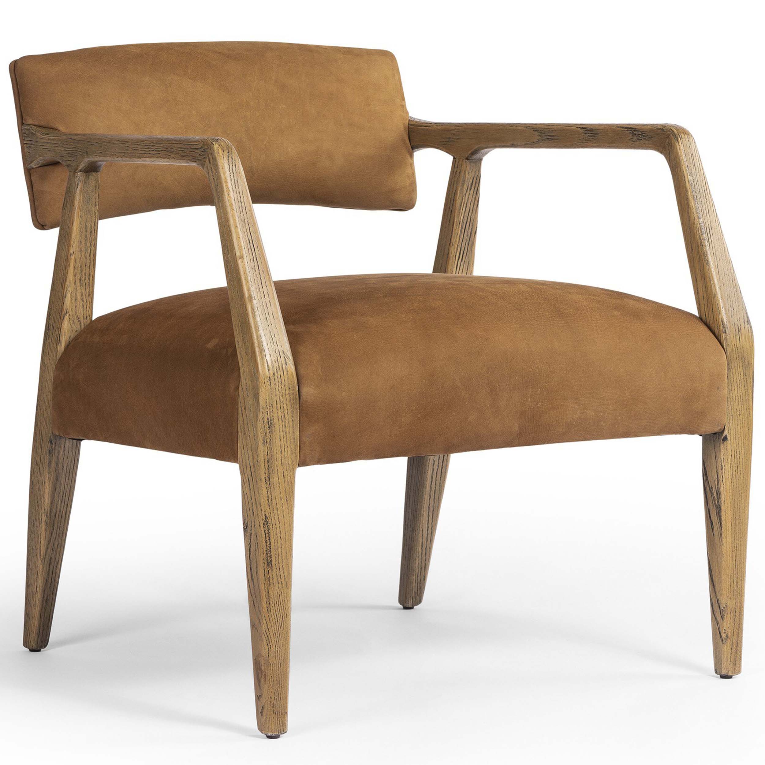 Tyler Armchair, Nubuck Cognac