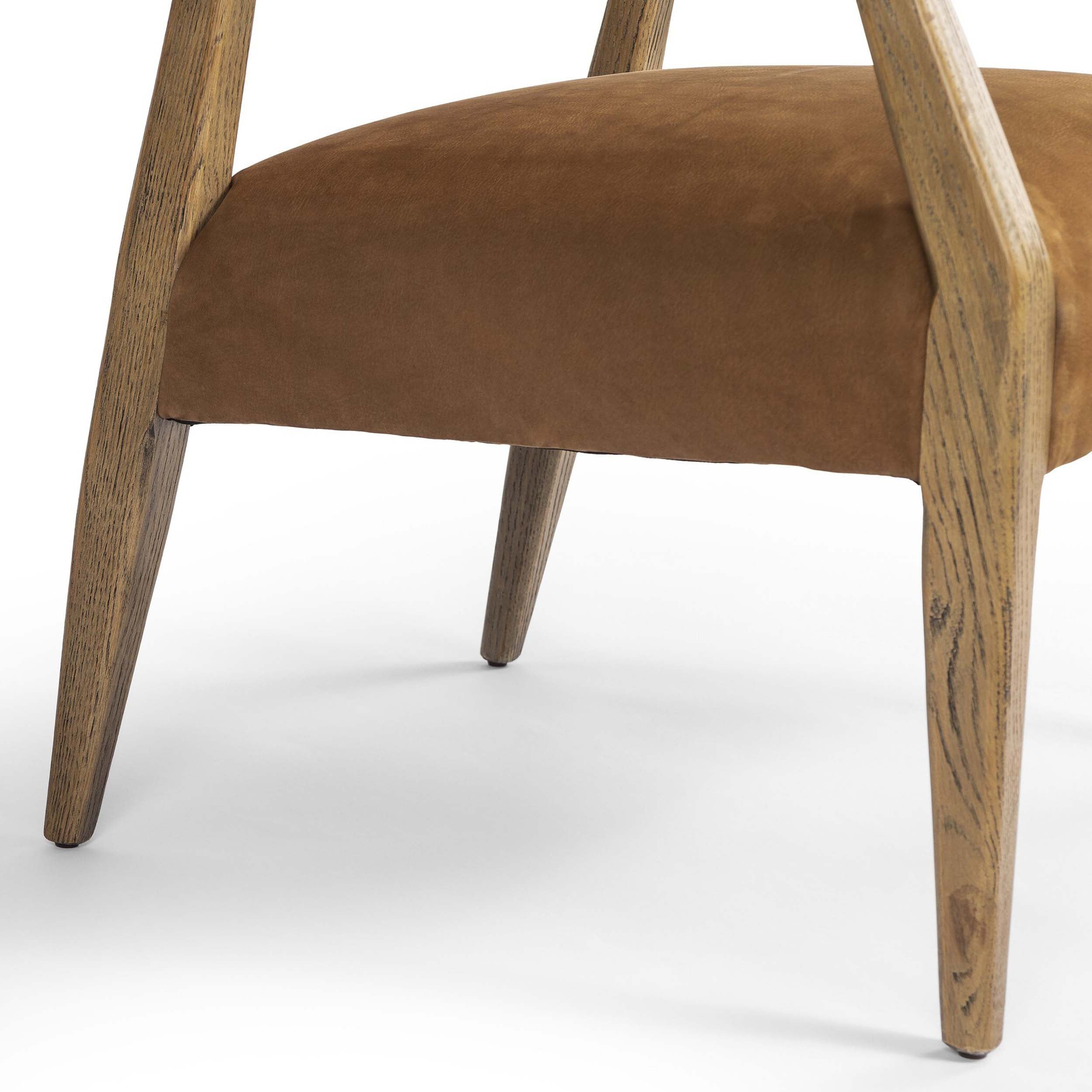 Tyler Armchair, Nubuck Cognac