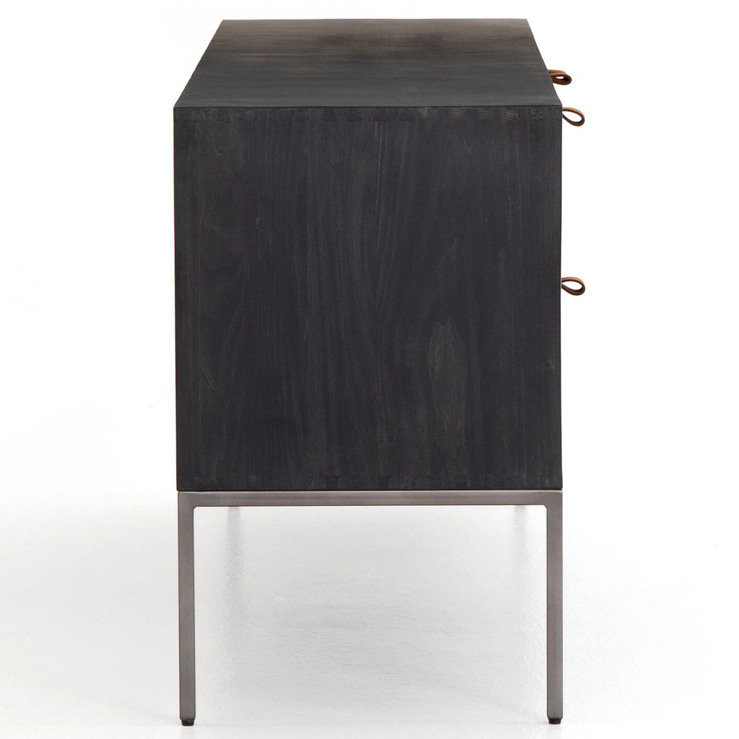Trey Media Console, Black Wash Poplar