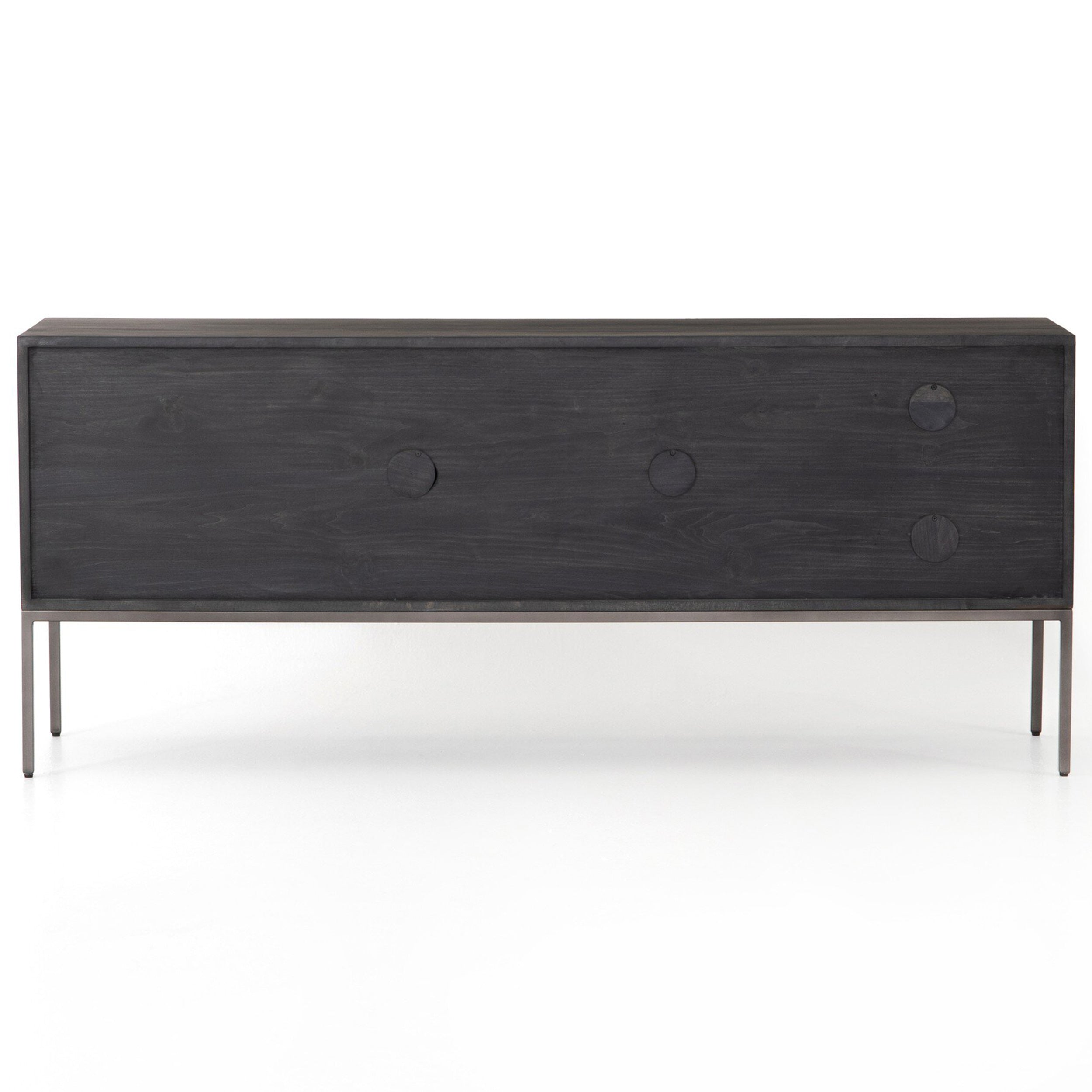 Trey Media Console, Black Wash Poplar