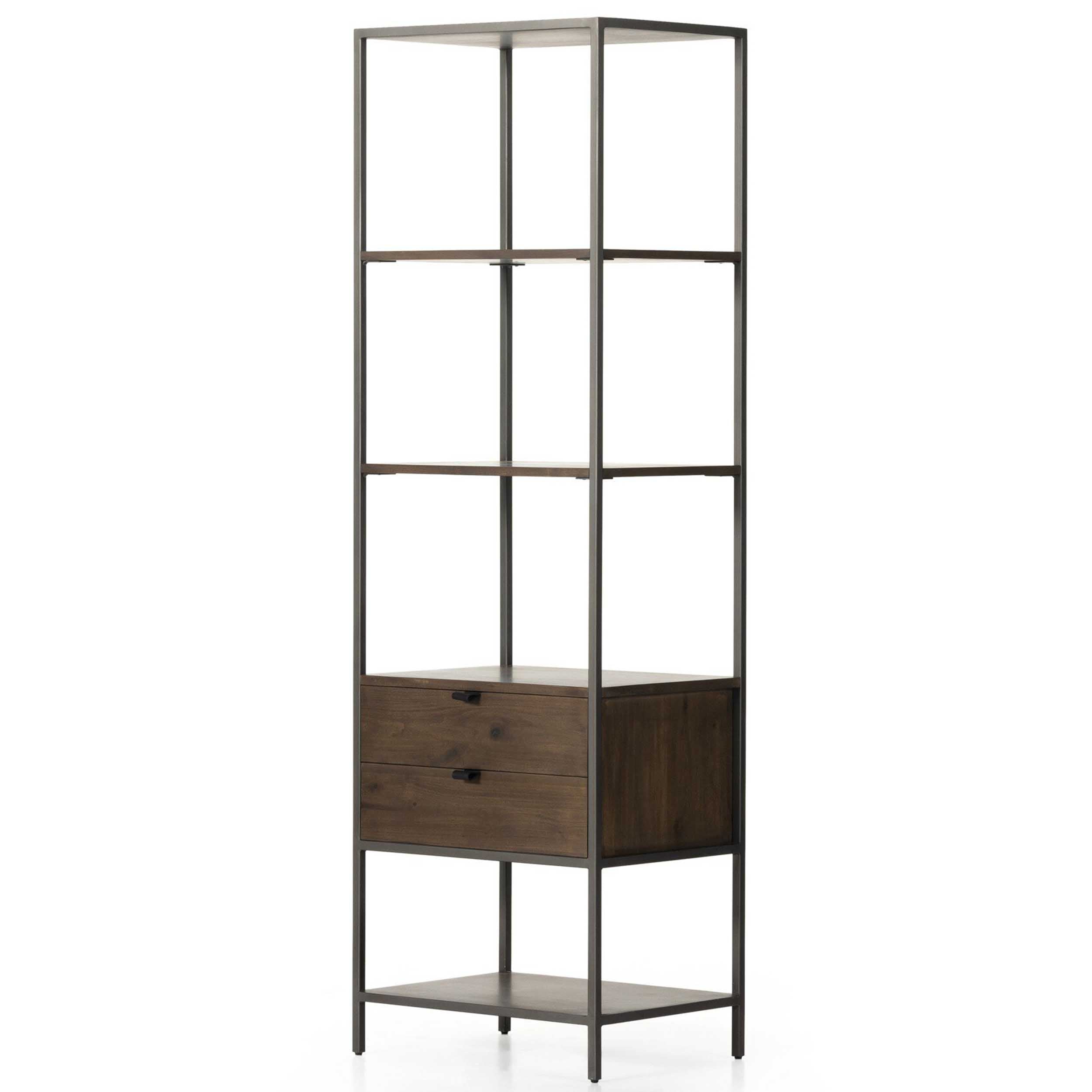 Trey Bookshelf, Natural Iron/Auburn Poplar