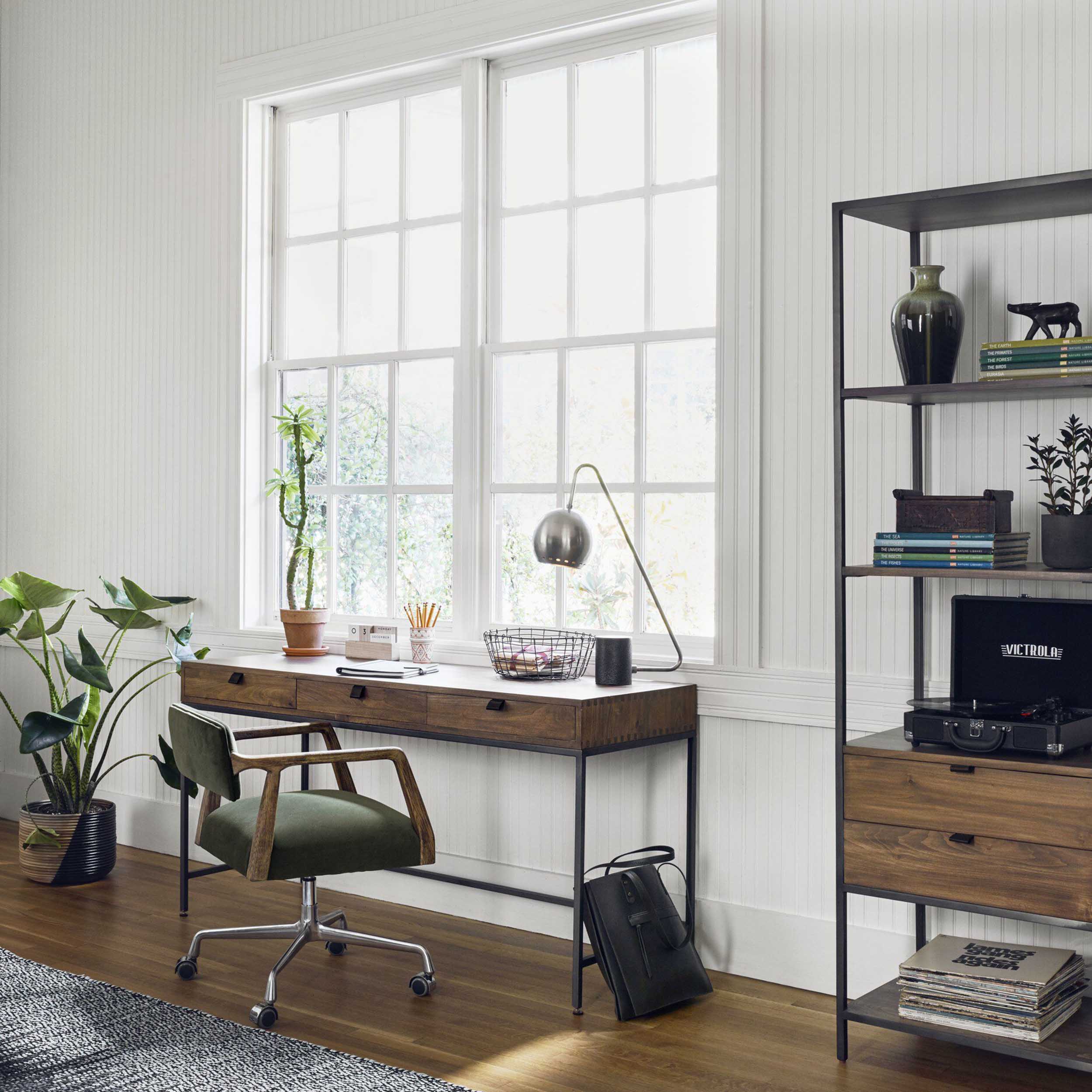 Trey Bookshelf, Natural Iron/Auburn Poplar