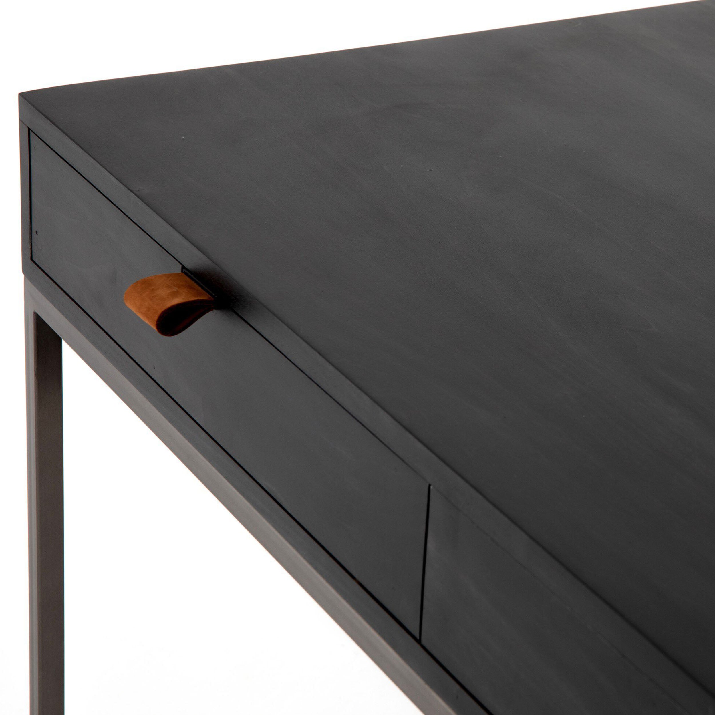 Trey Modular Writing Desk, Black Wash Poplar