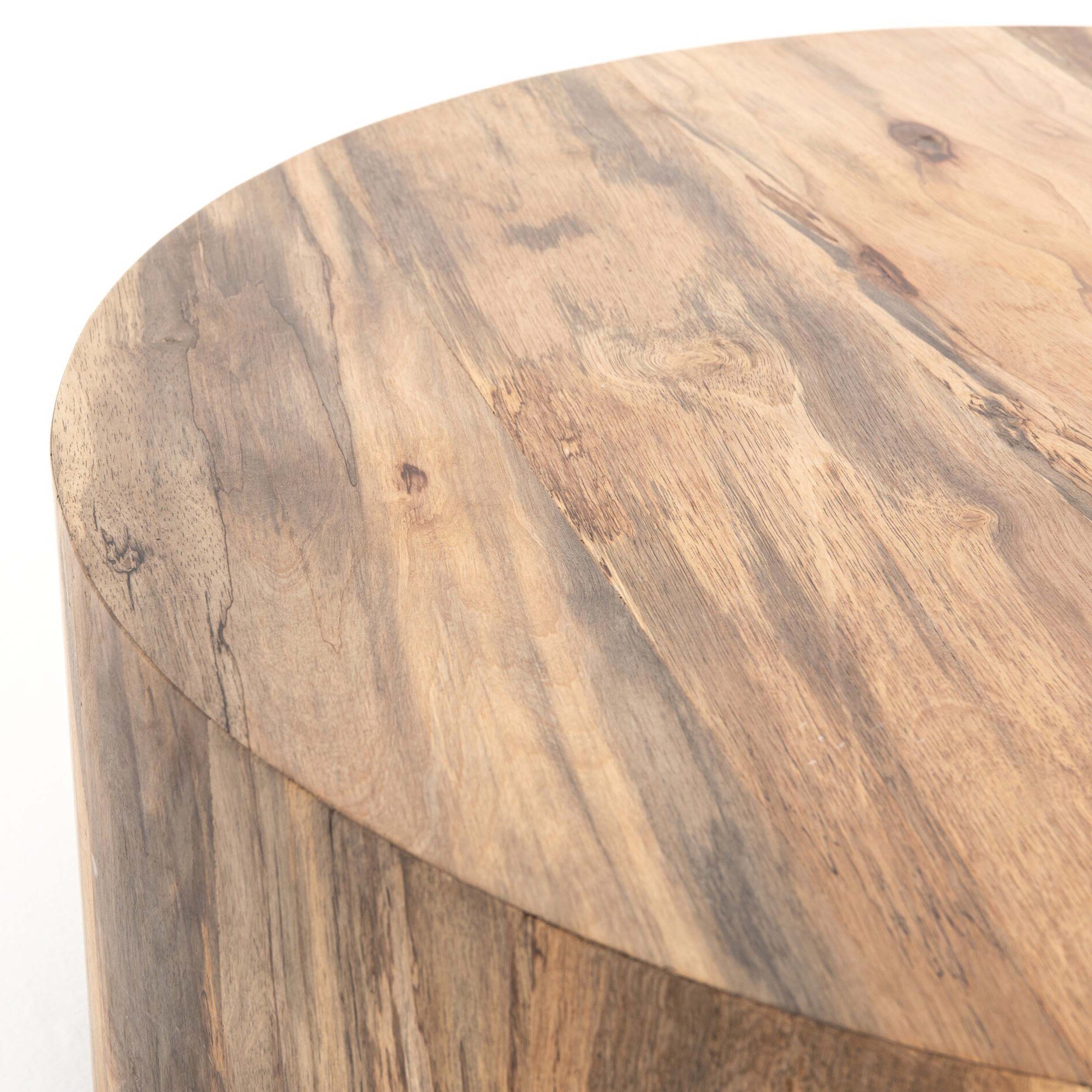 Hudson Round Coffee Table, Spalted Primavera