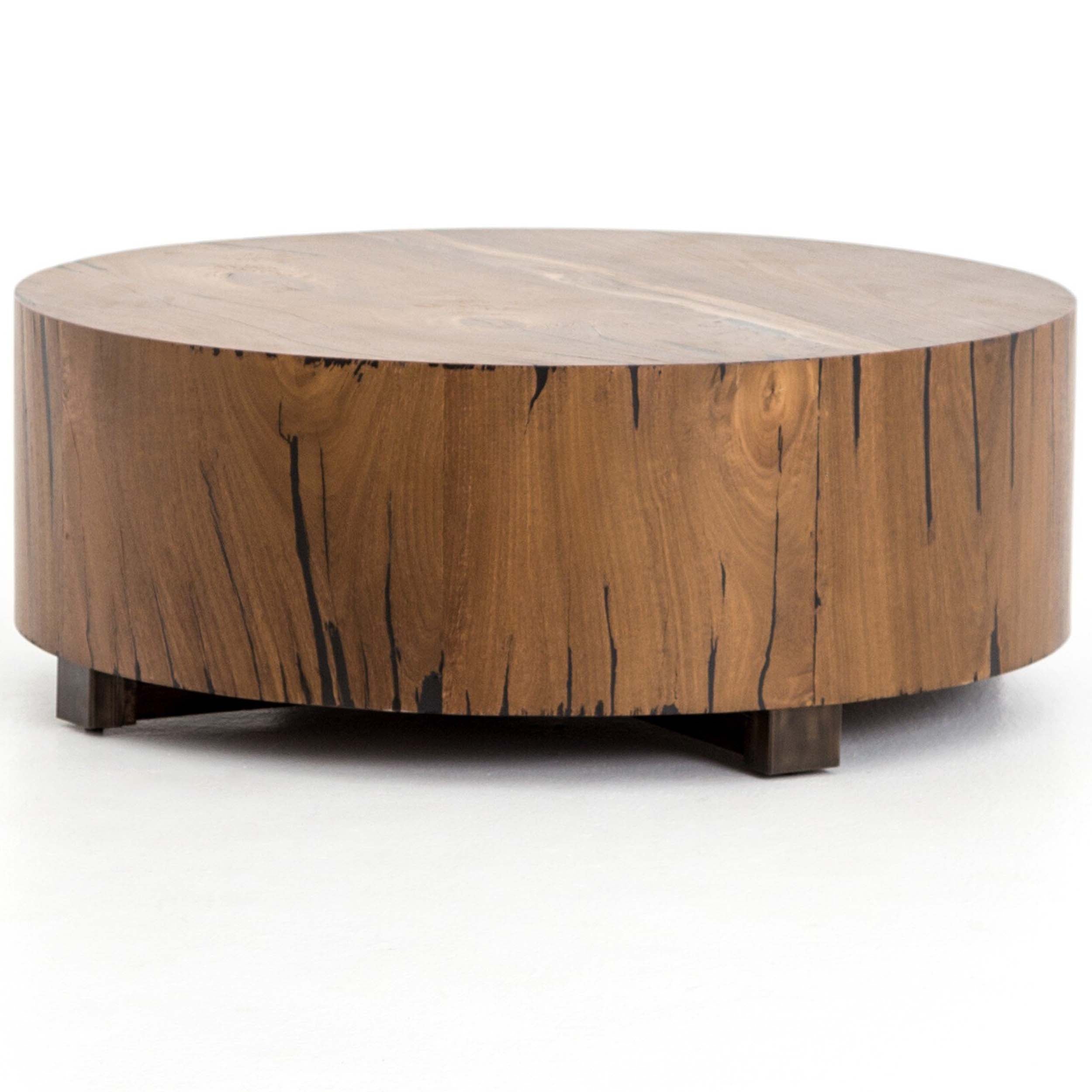 Hudson Round Coffee Table, Natural Yukas Resin