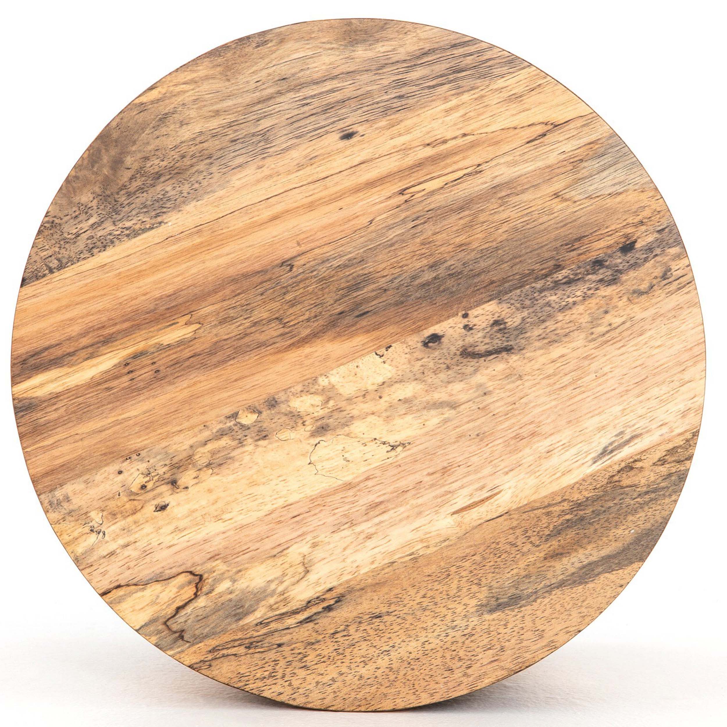 Hudson Round End Table, Spalted Primavera