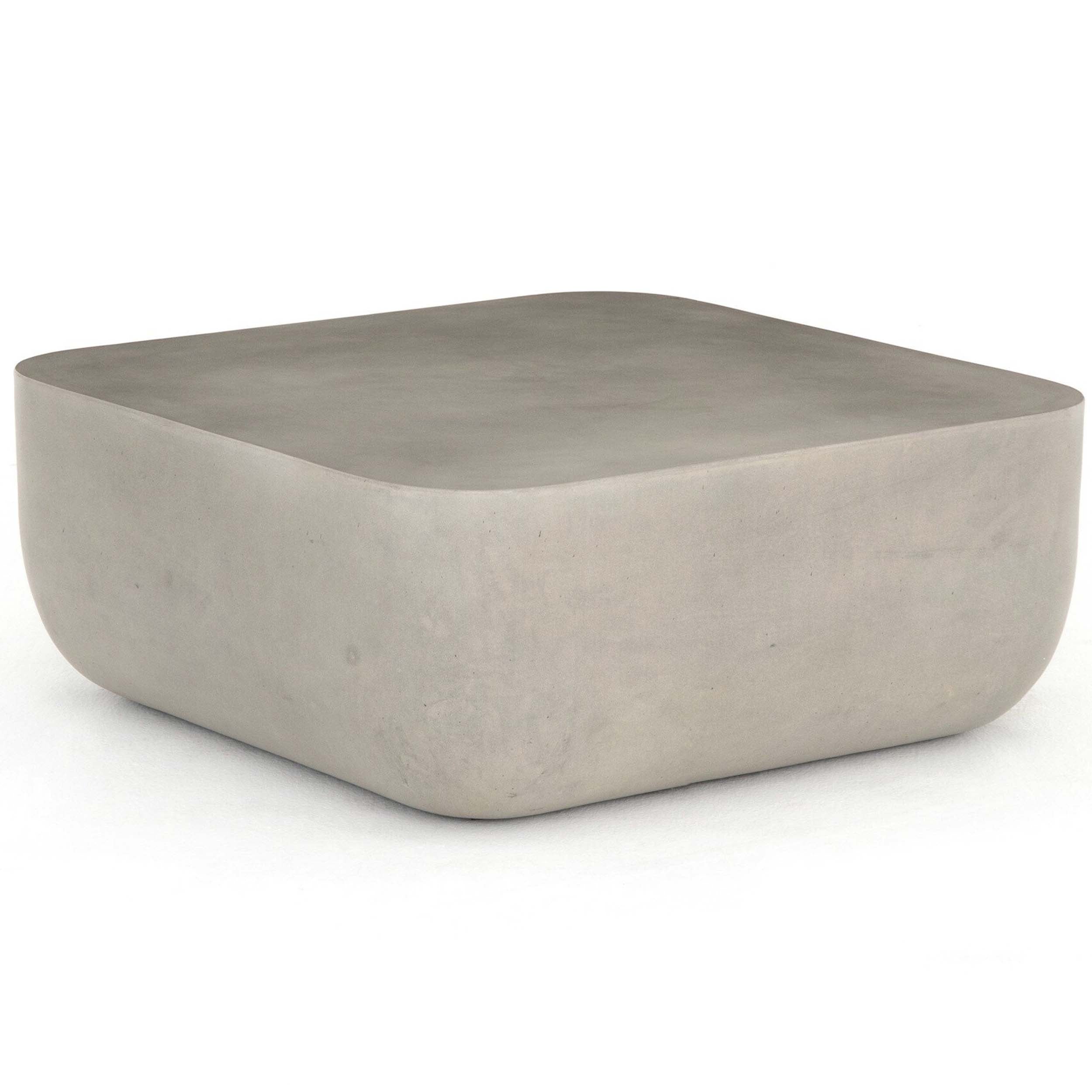Ivan Square Coffee Table, Grey Concrete
