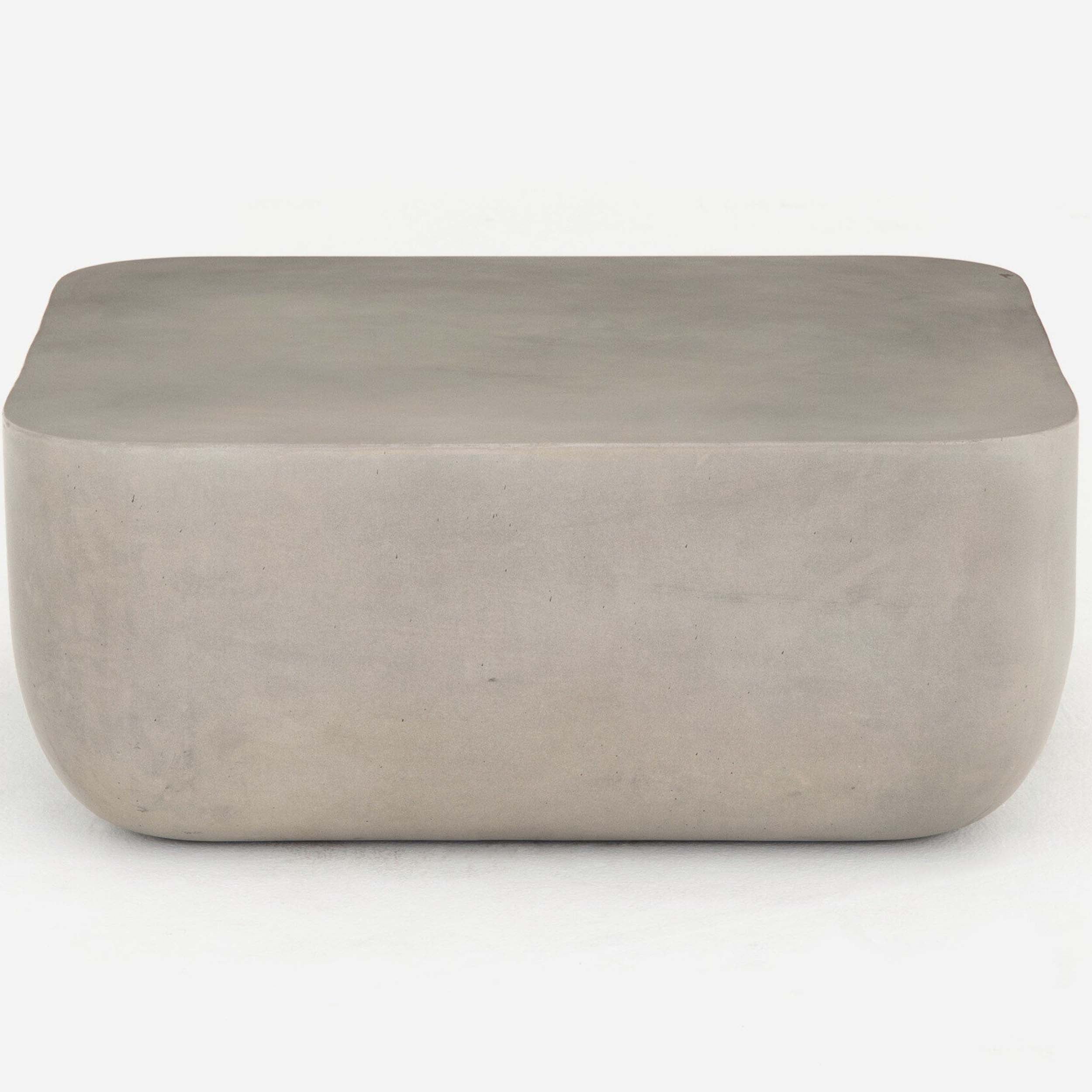 Ivan Square Coffee Table, Grey Concrete