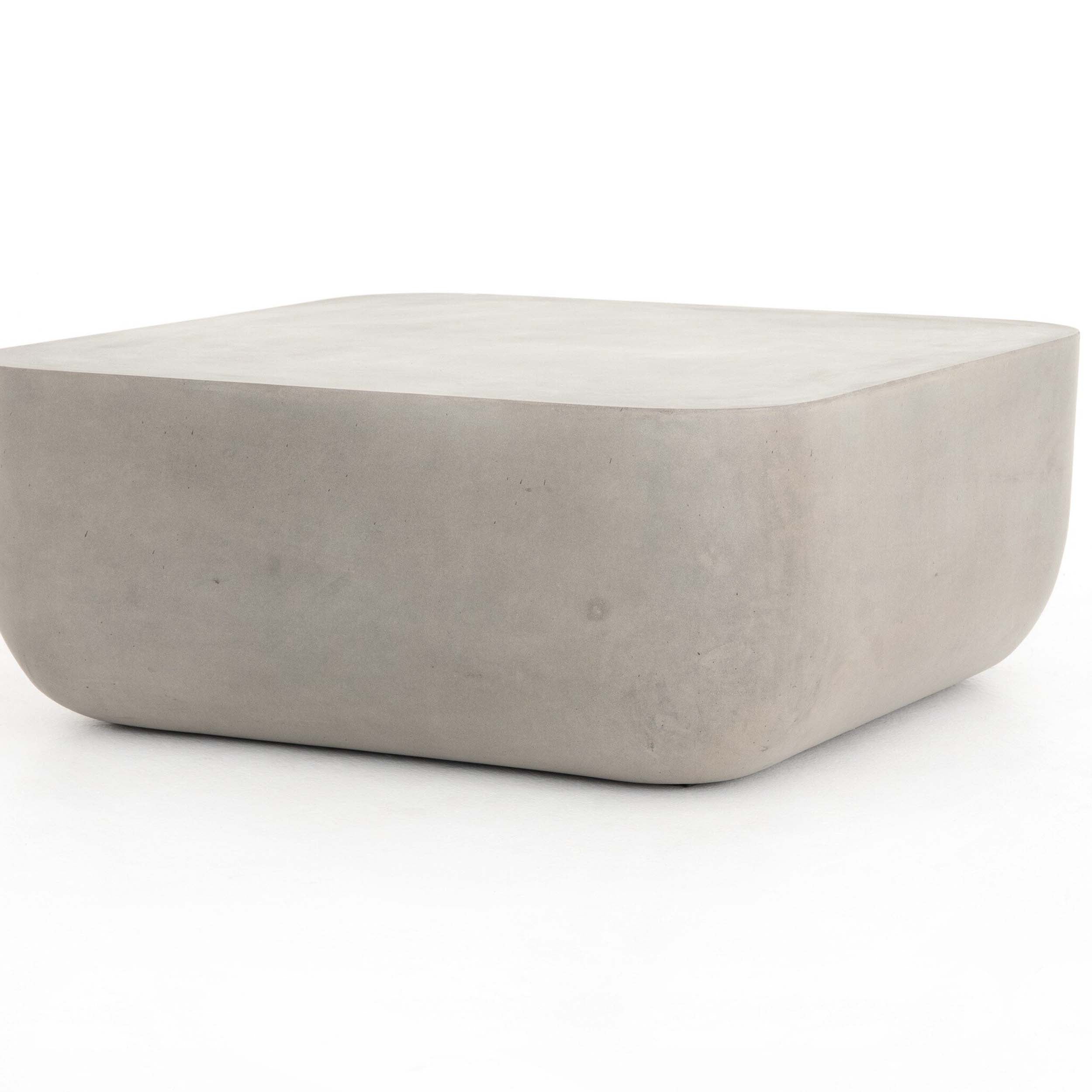 Ivan Square Coffee Table, Grey Concrete