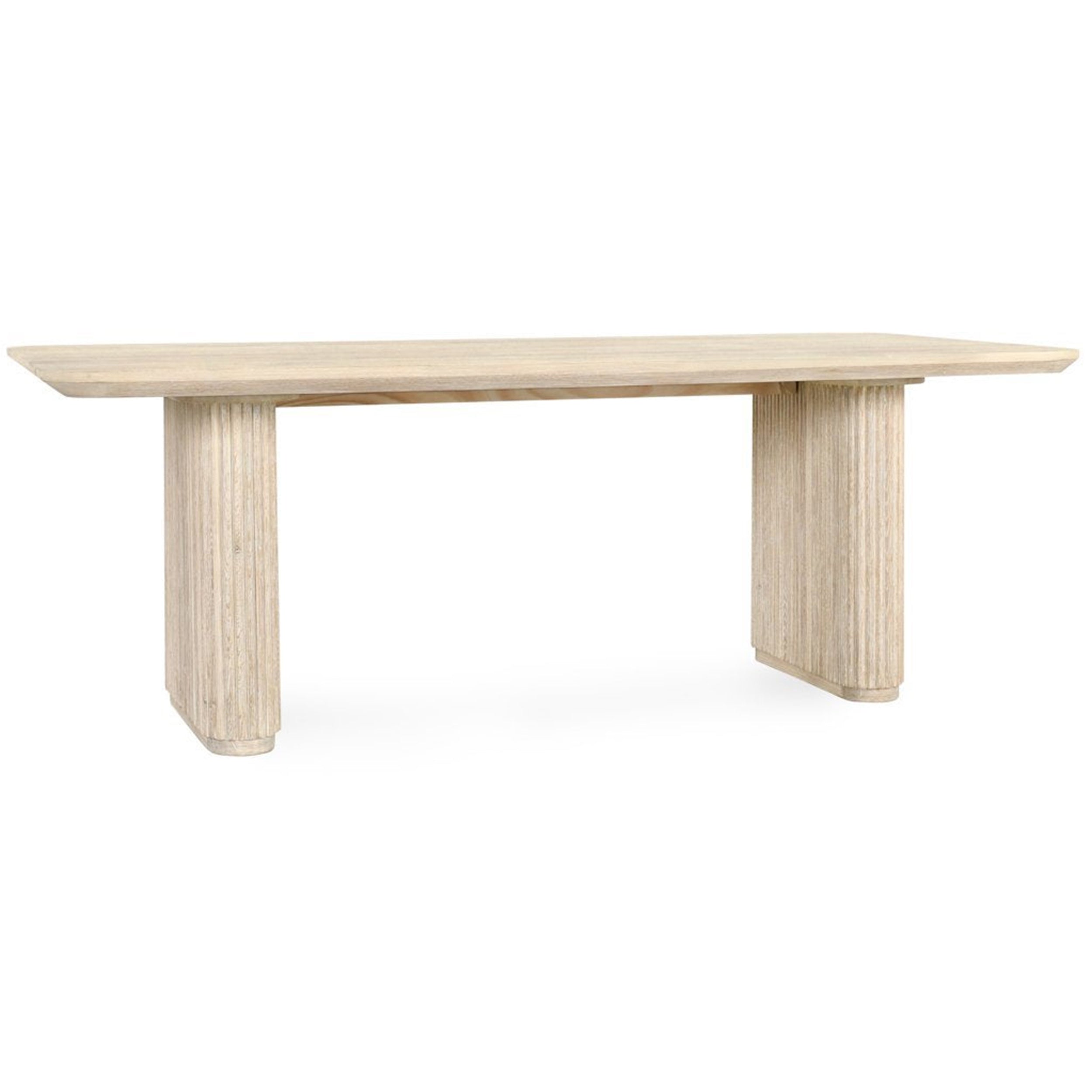 Vander Rectangular Dining Table, Cream Washed