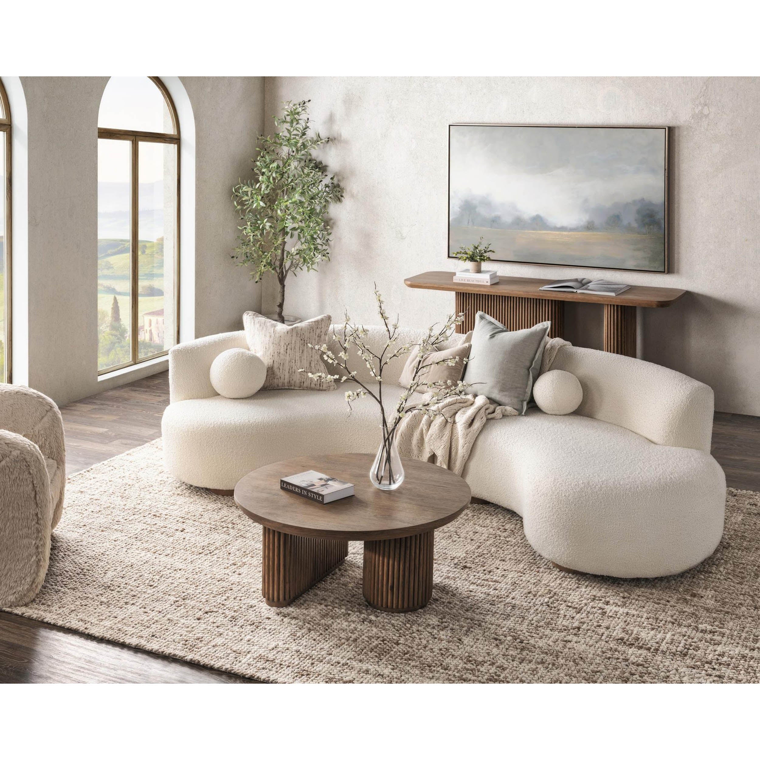 Vander Round Coffee Table, Tawny Brown