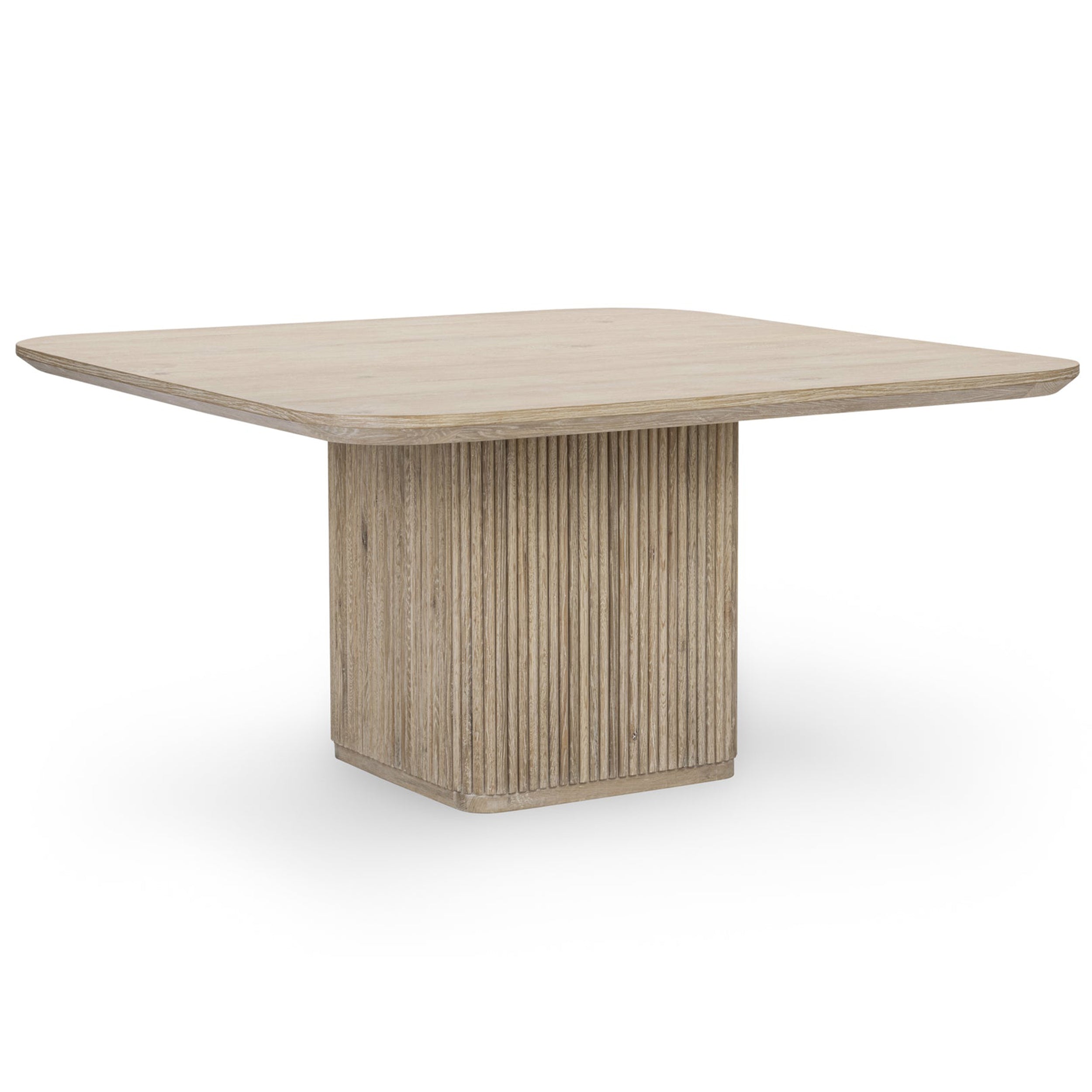 Vander Solid Wood Dining Table, Cream Washed