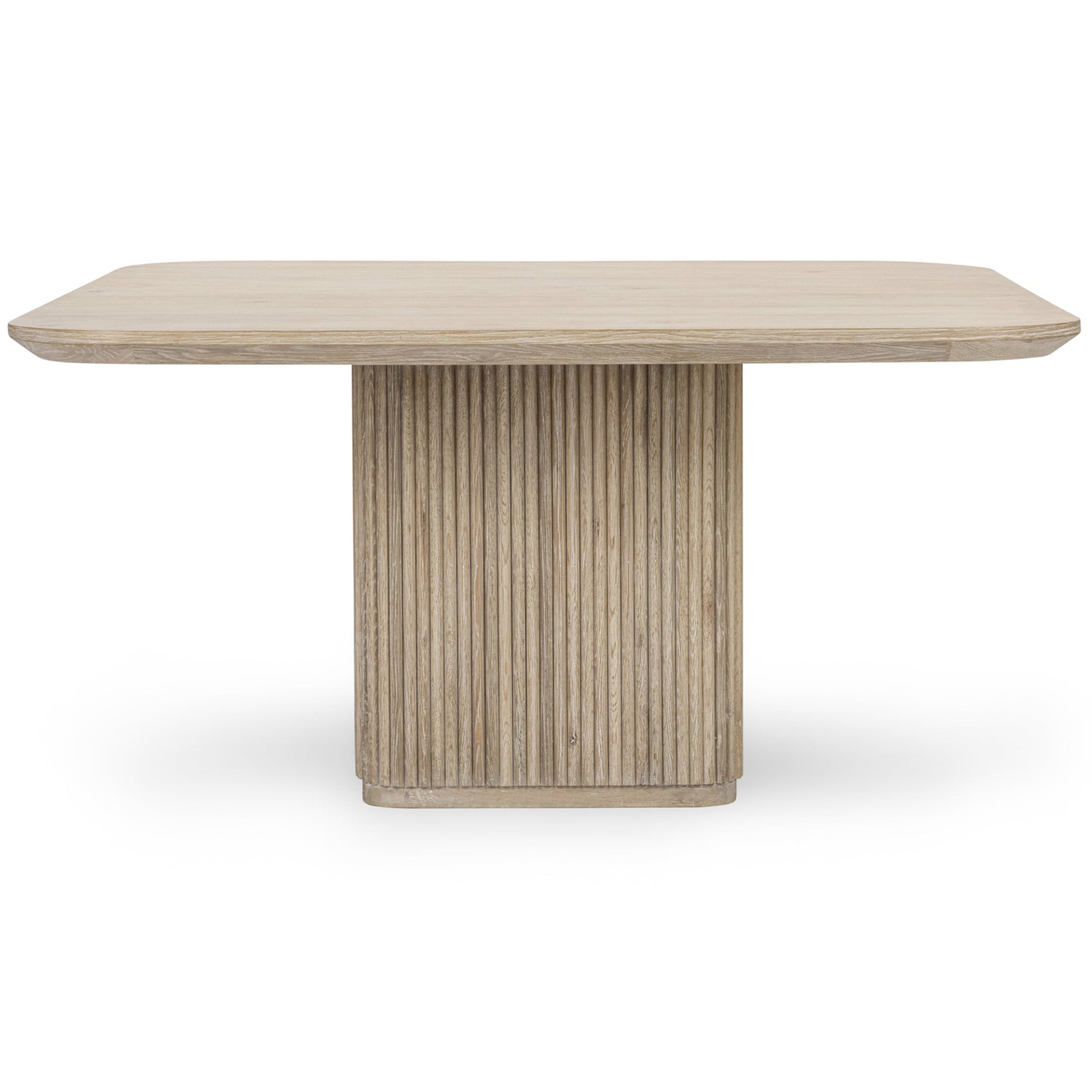 Vander Solid Wood Dining Table, Cream Washed