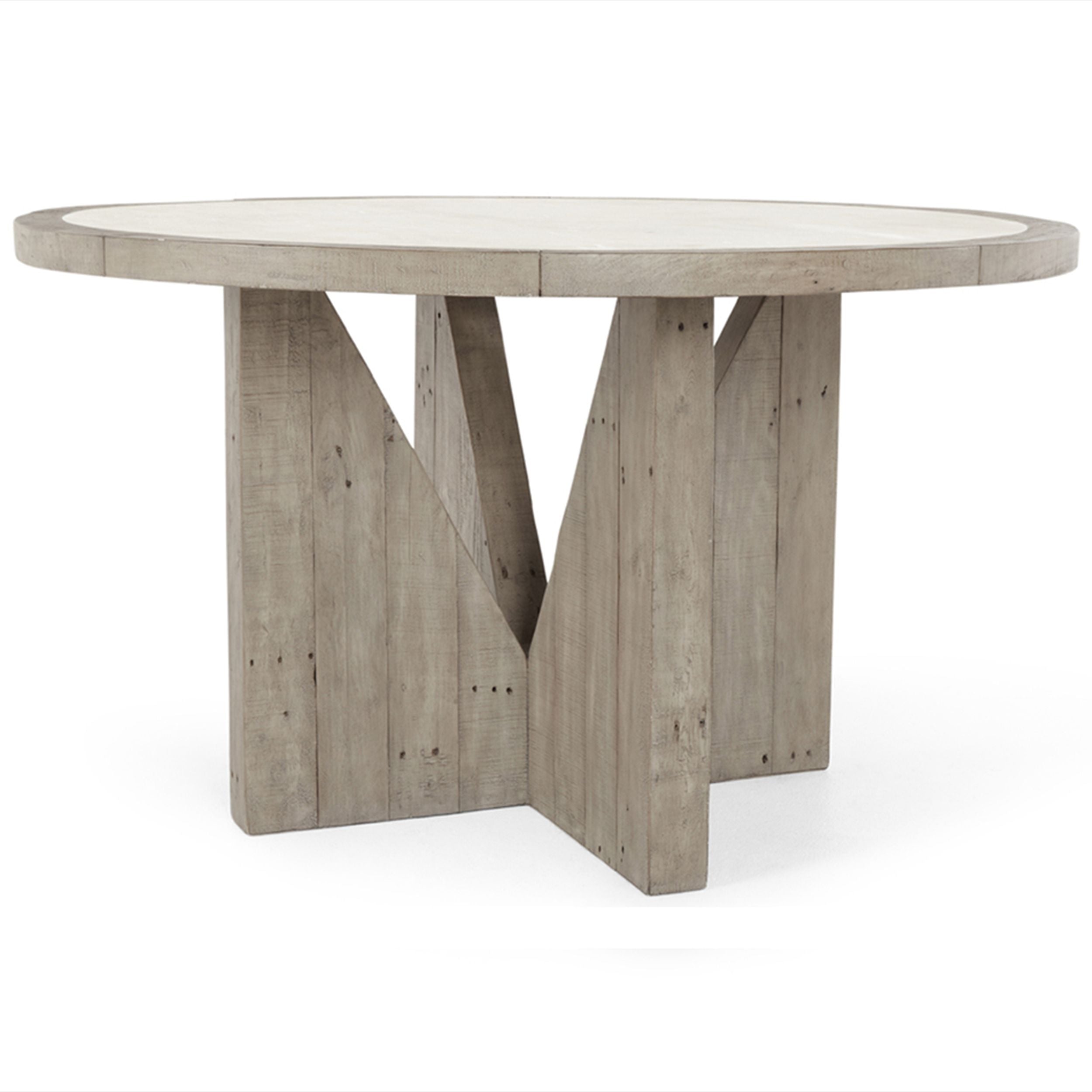 Vincent Dining Table, Distressed Grey