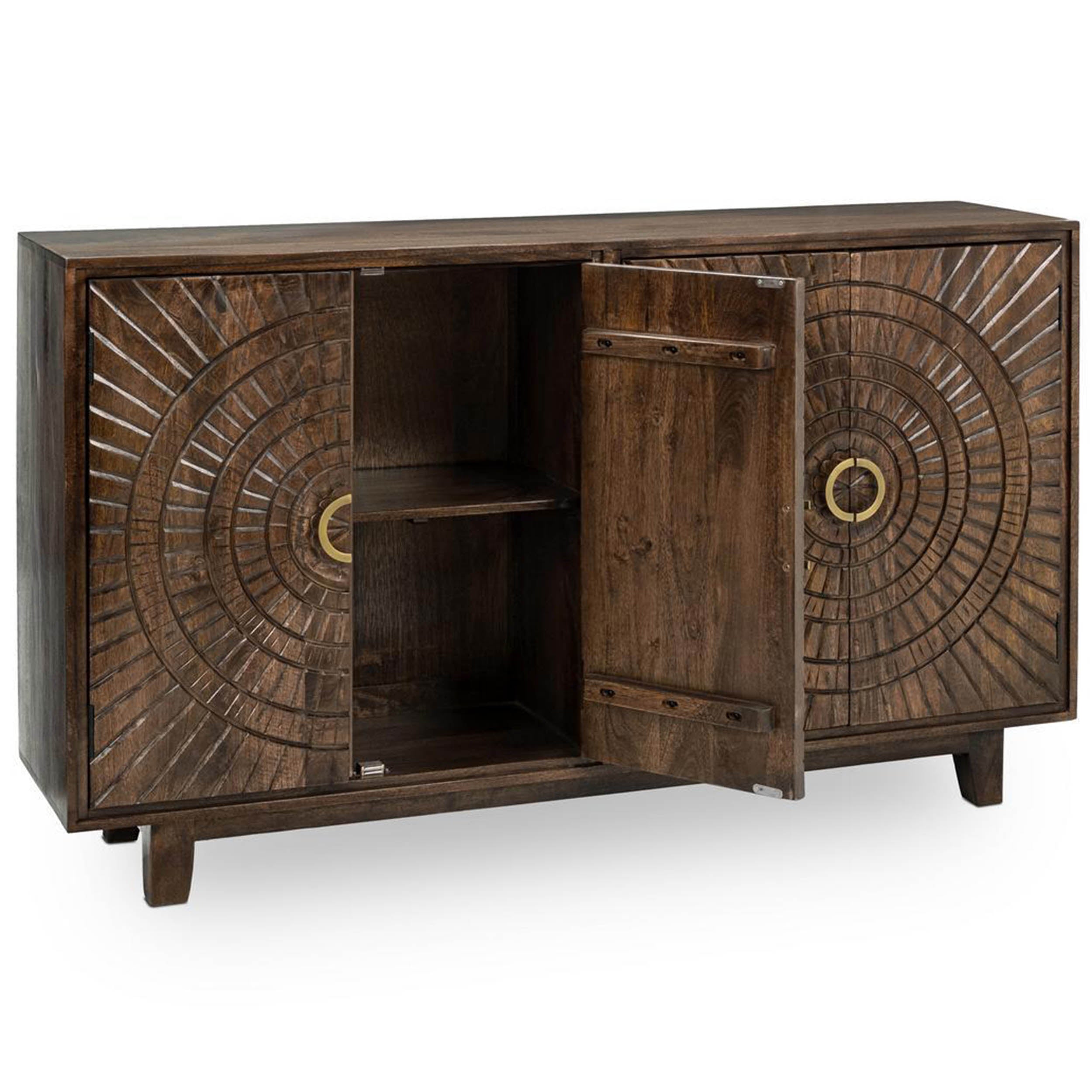 Vivienne Solid 4Dr Cabinet, Bark Brown
