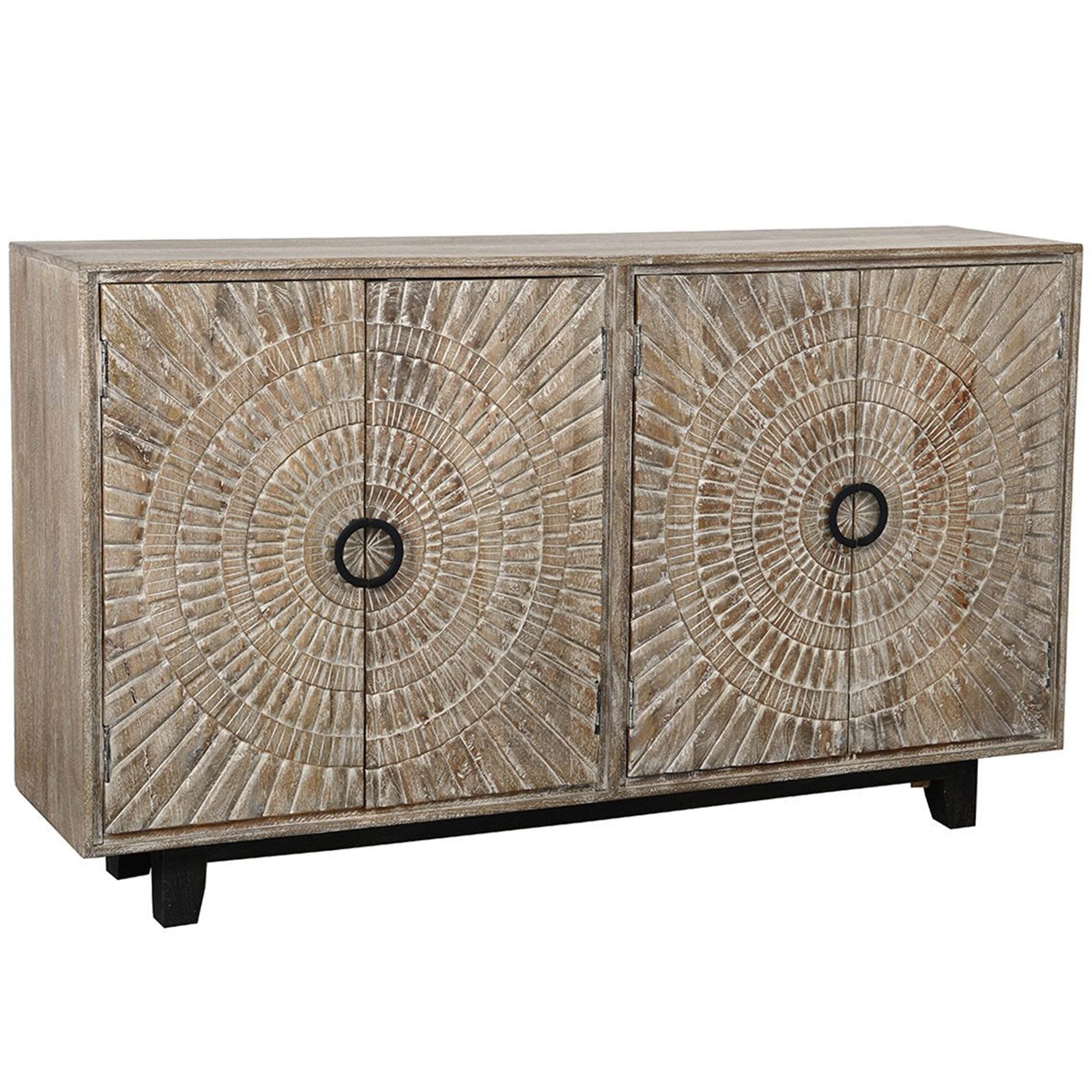 Vivienne Solid 4Dr Cabinet, Distressed Taupe
